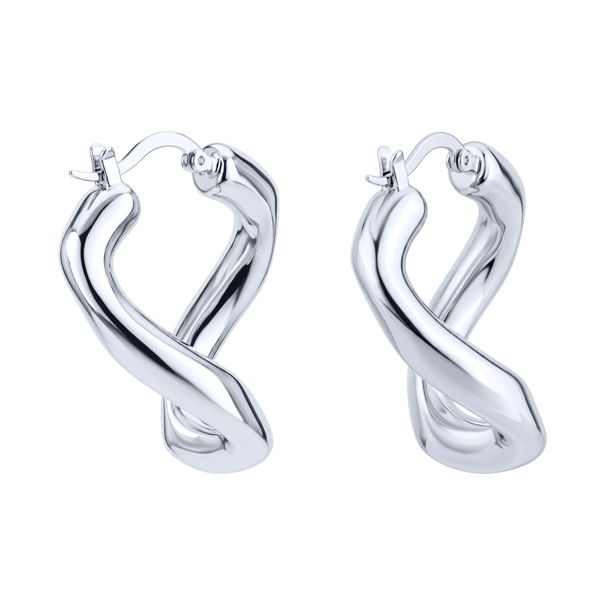 Сережки "Завитки" зі срібла - 2246365 - 2