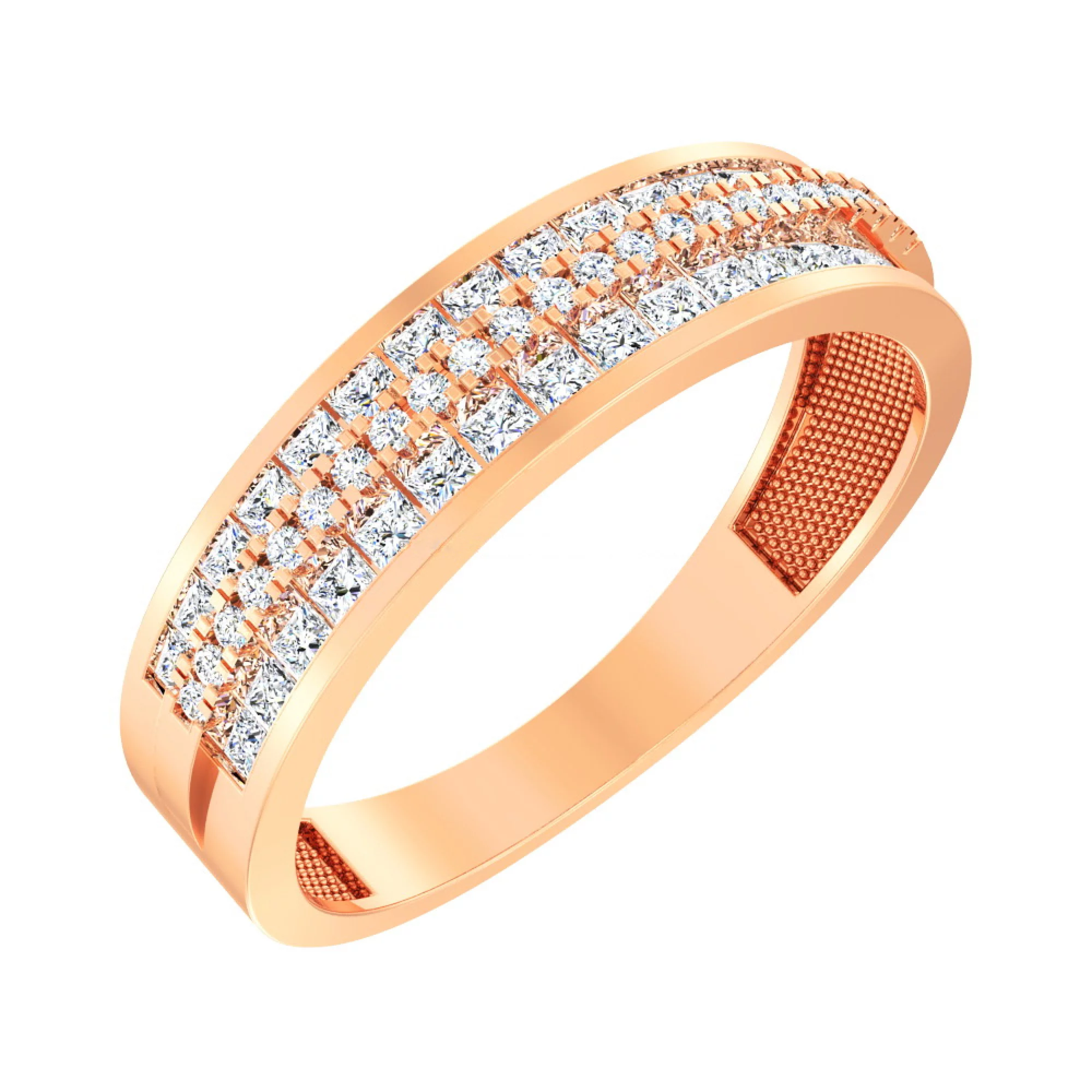 Золотое кольцо с фианитом - 585436 – изображение 1