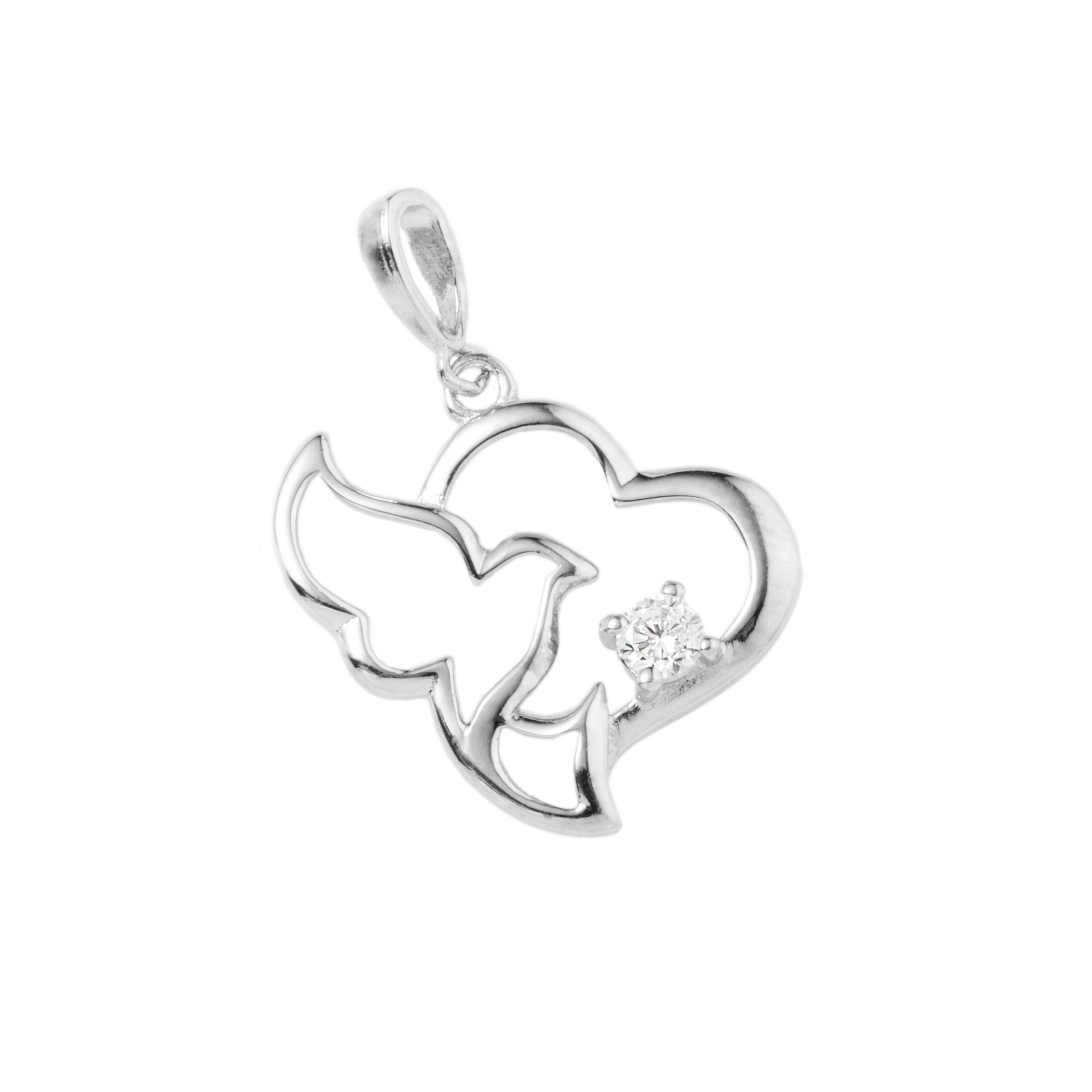 

Подвеска серебряная с цирконом Сердце. Артикул 802950