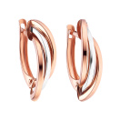 Серьги из комбинированного золота - 603292