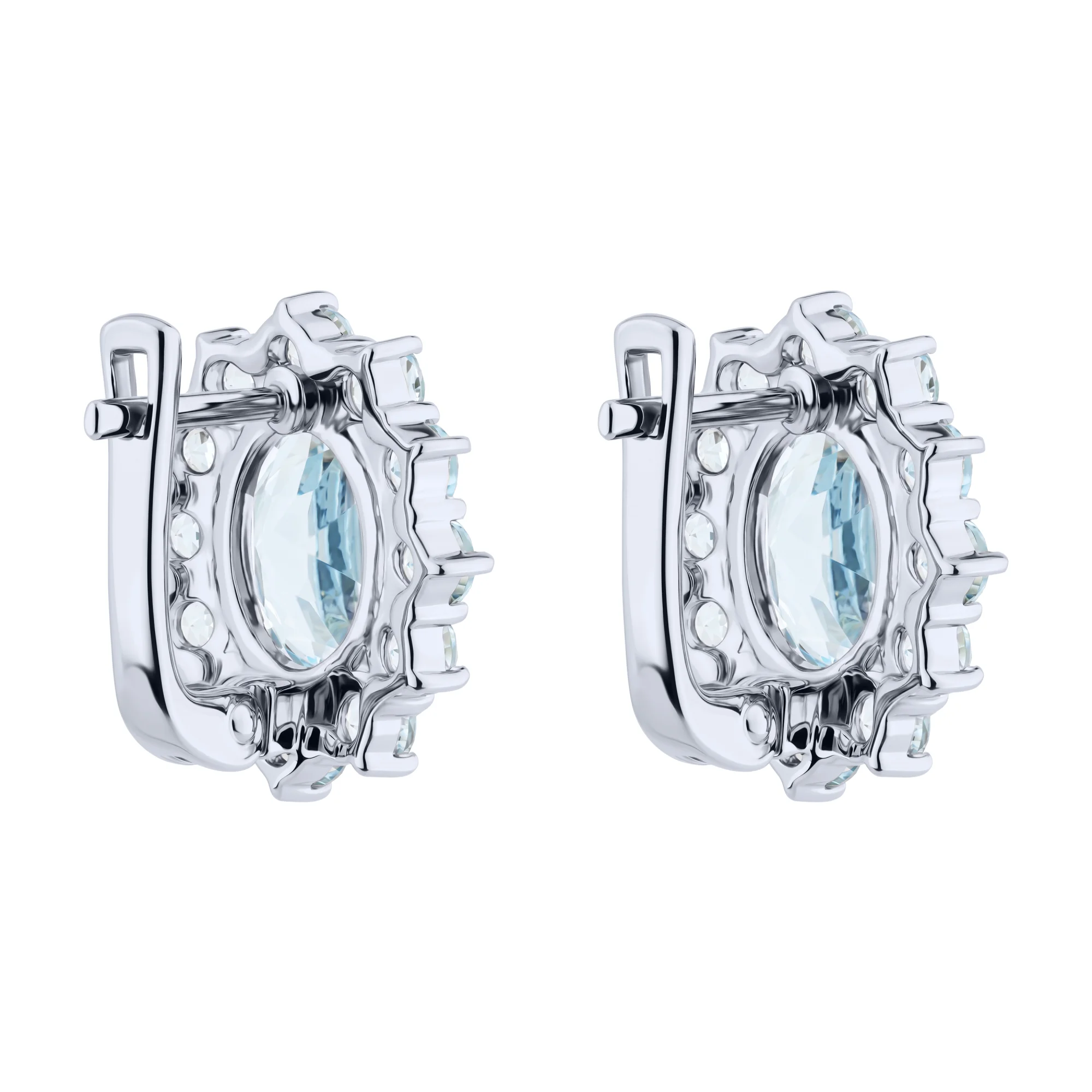 Серебряные серьги с топазом - 2272000 - 2