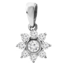 Серебряная подвеска с цирконием - 401652