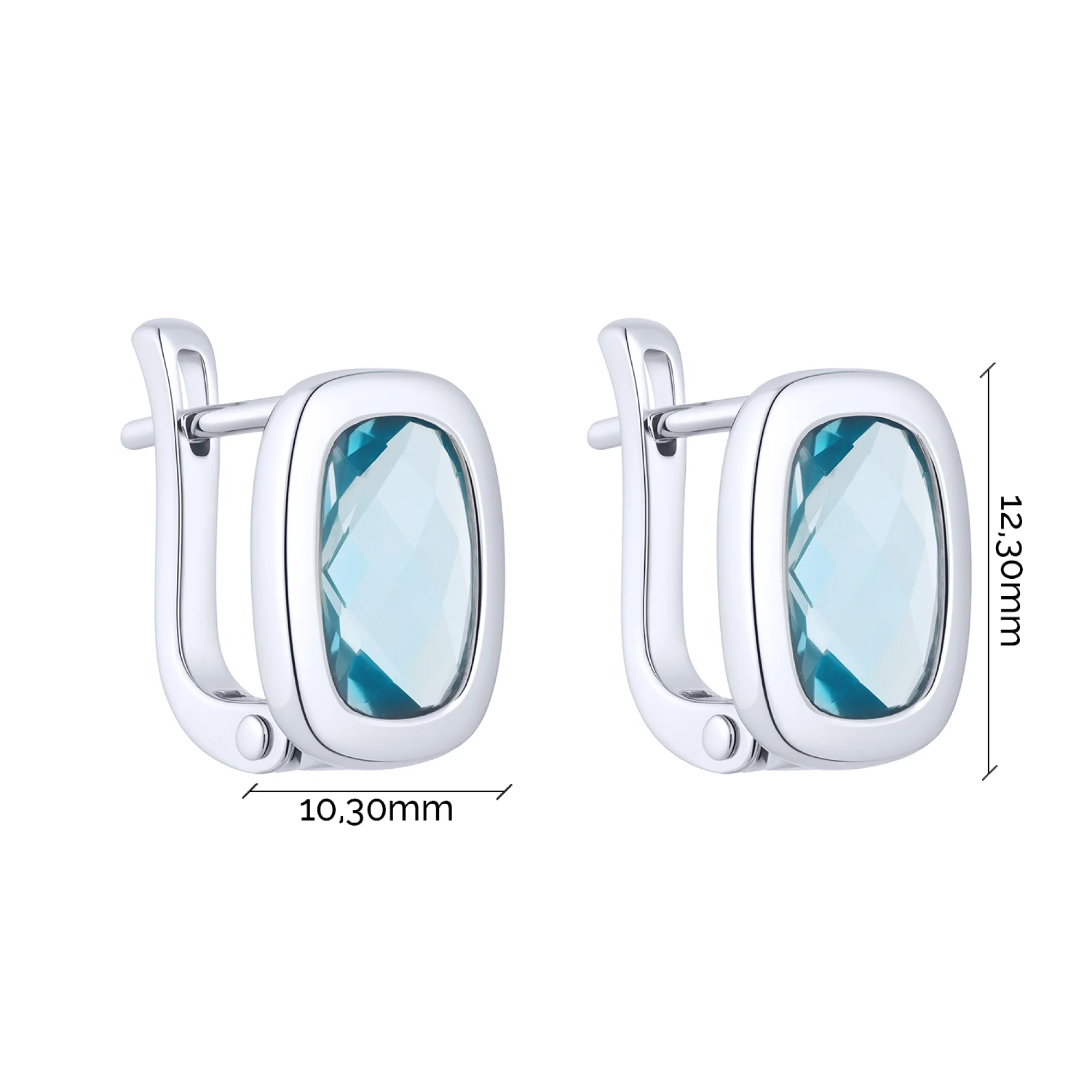 Серебряные серьги с топазом - 2146220 - 3