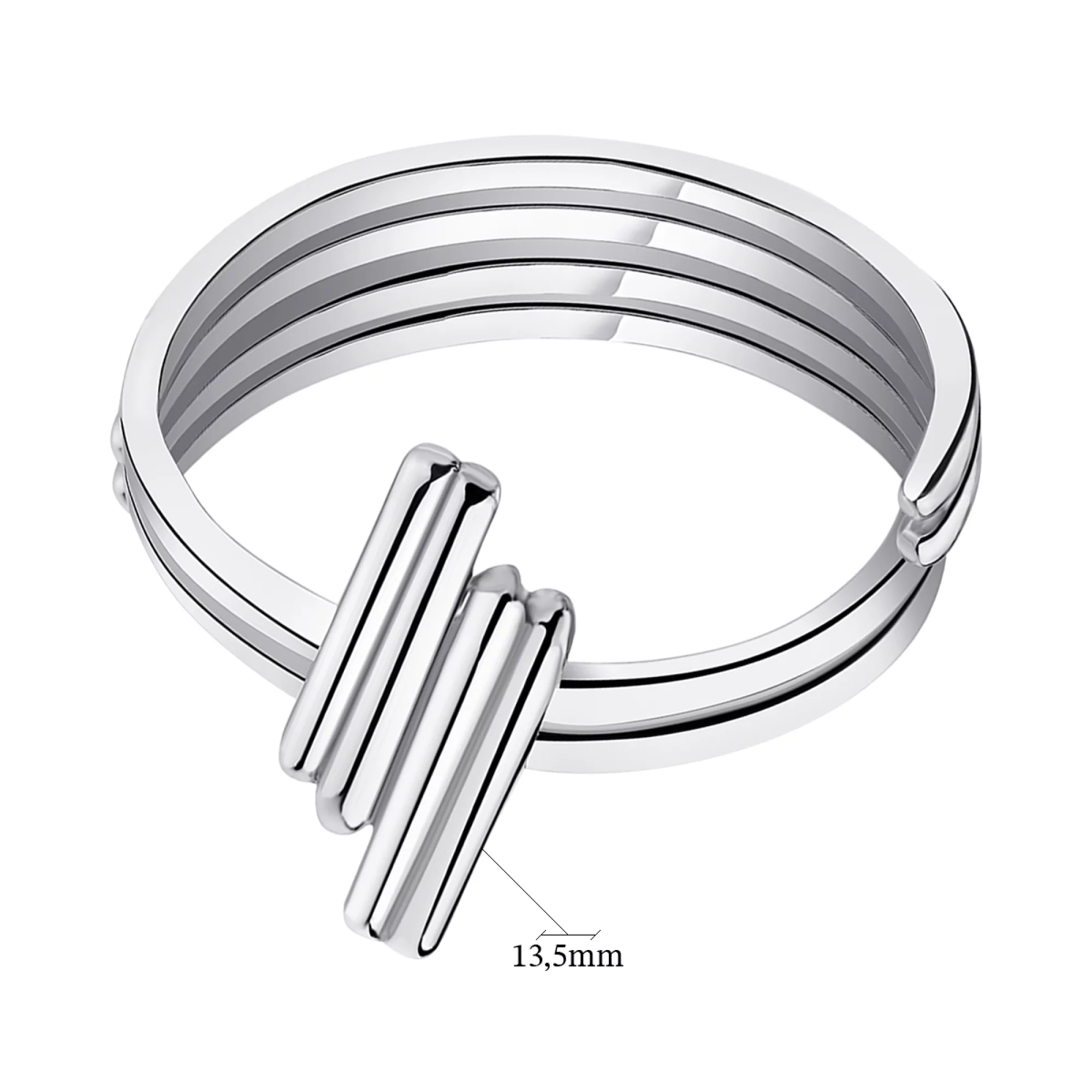 Серебряное кольцо c "Геометрией" - 1301893 – изображение 2