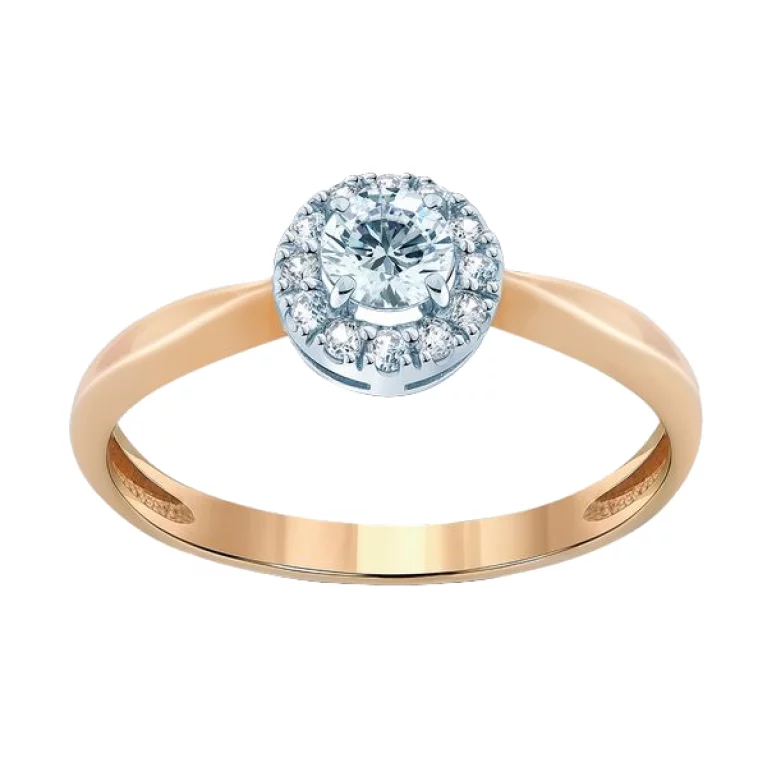 Золотое кольцо с фианитом. Артикул 700132: цена, отзывы, фото – купить в интернет-магазине AURUM