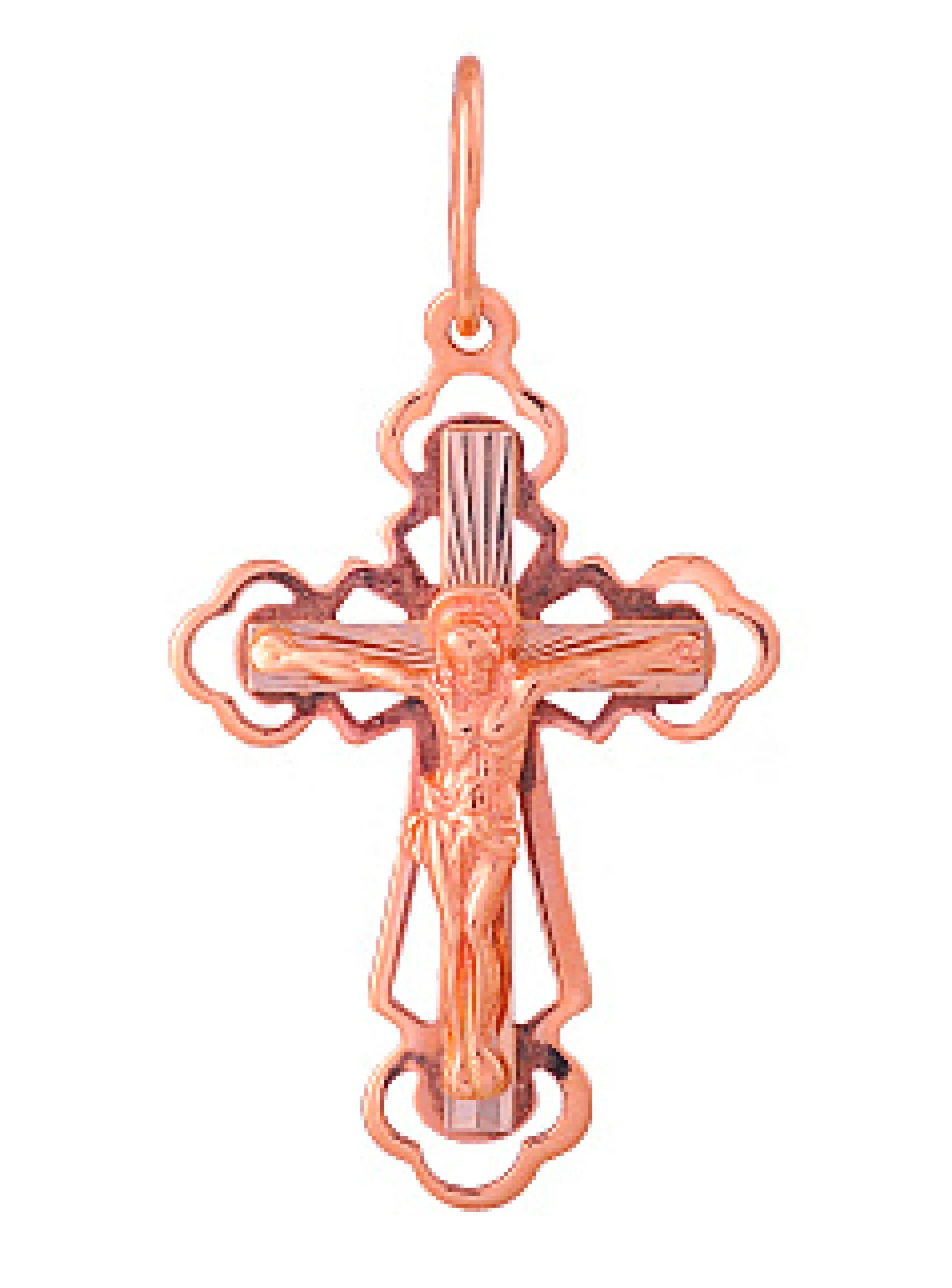 Крестик из красного золота - 1410663 – изображение 1