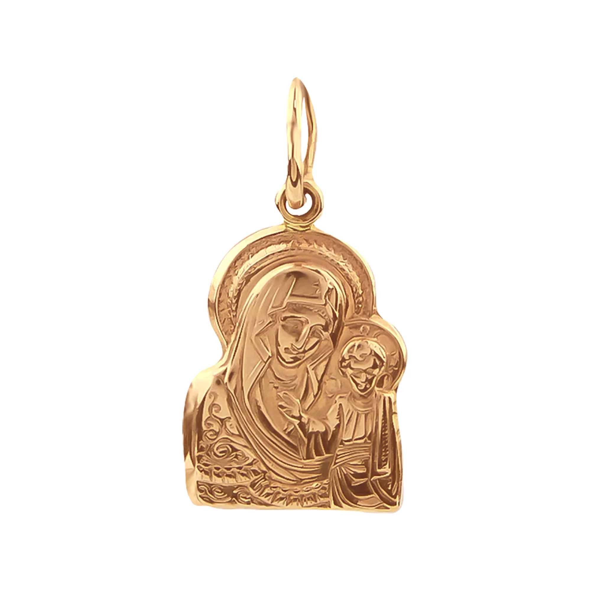 Золотая ладанка Богородица Казанская - 366936 – изображение 1