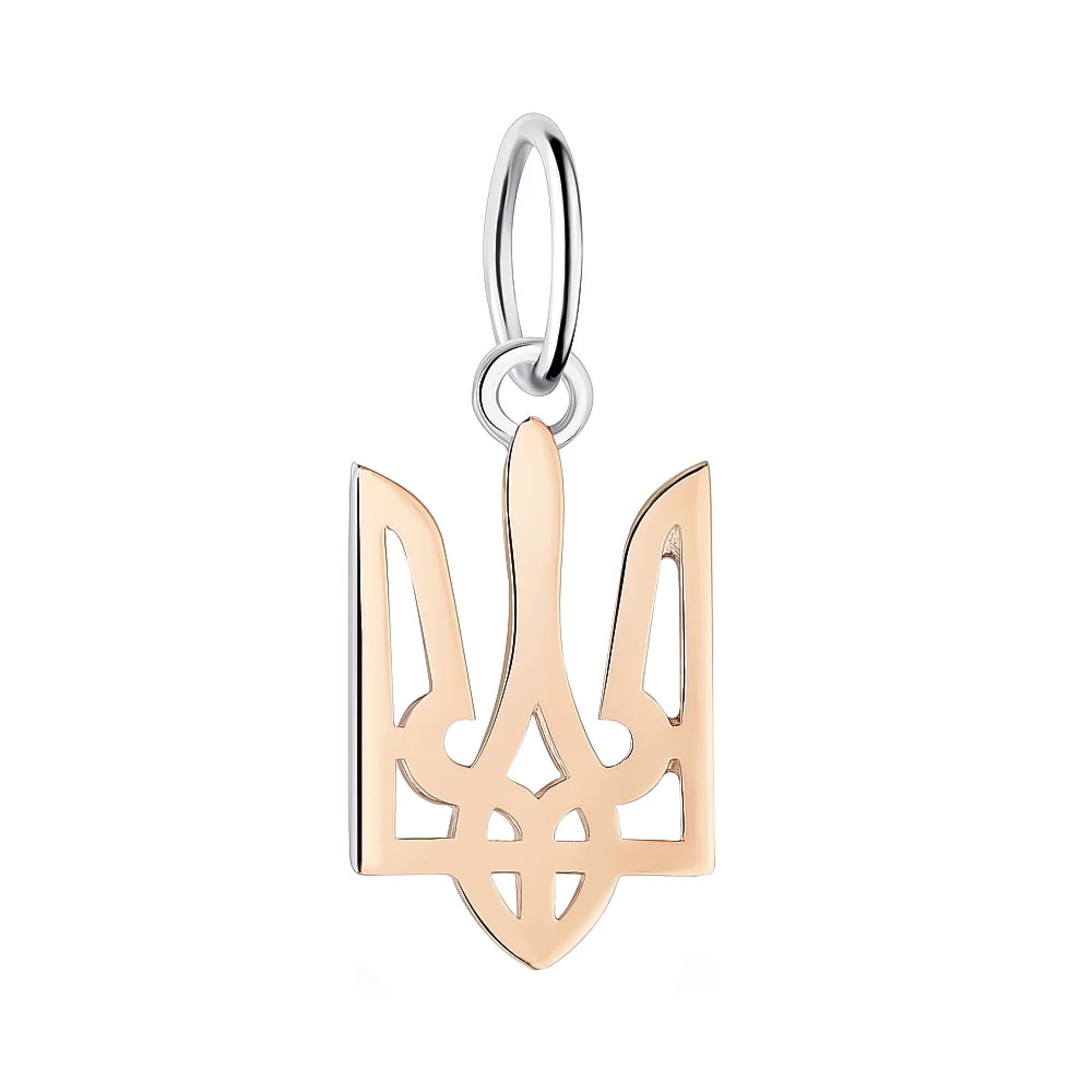Подвес из серебра "Тризуб - Герб Украины" с золотой накладкой - 1514632 - 1