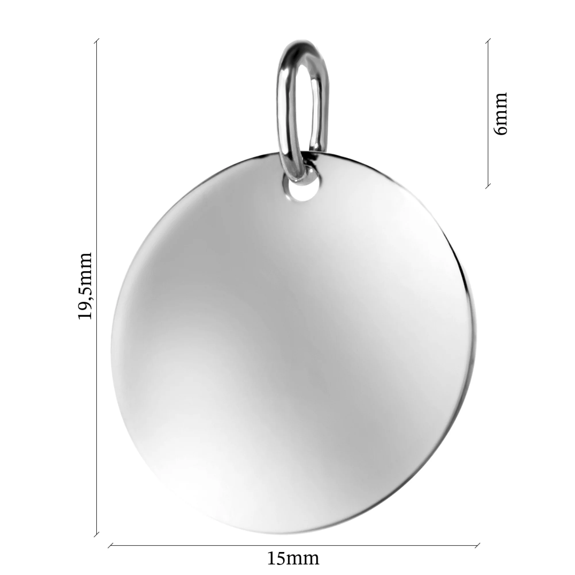 Підвіска срібна Монетка - 960973 – зображення 2