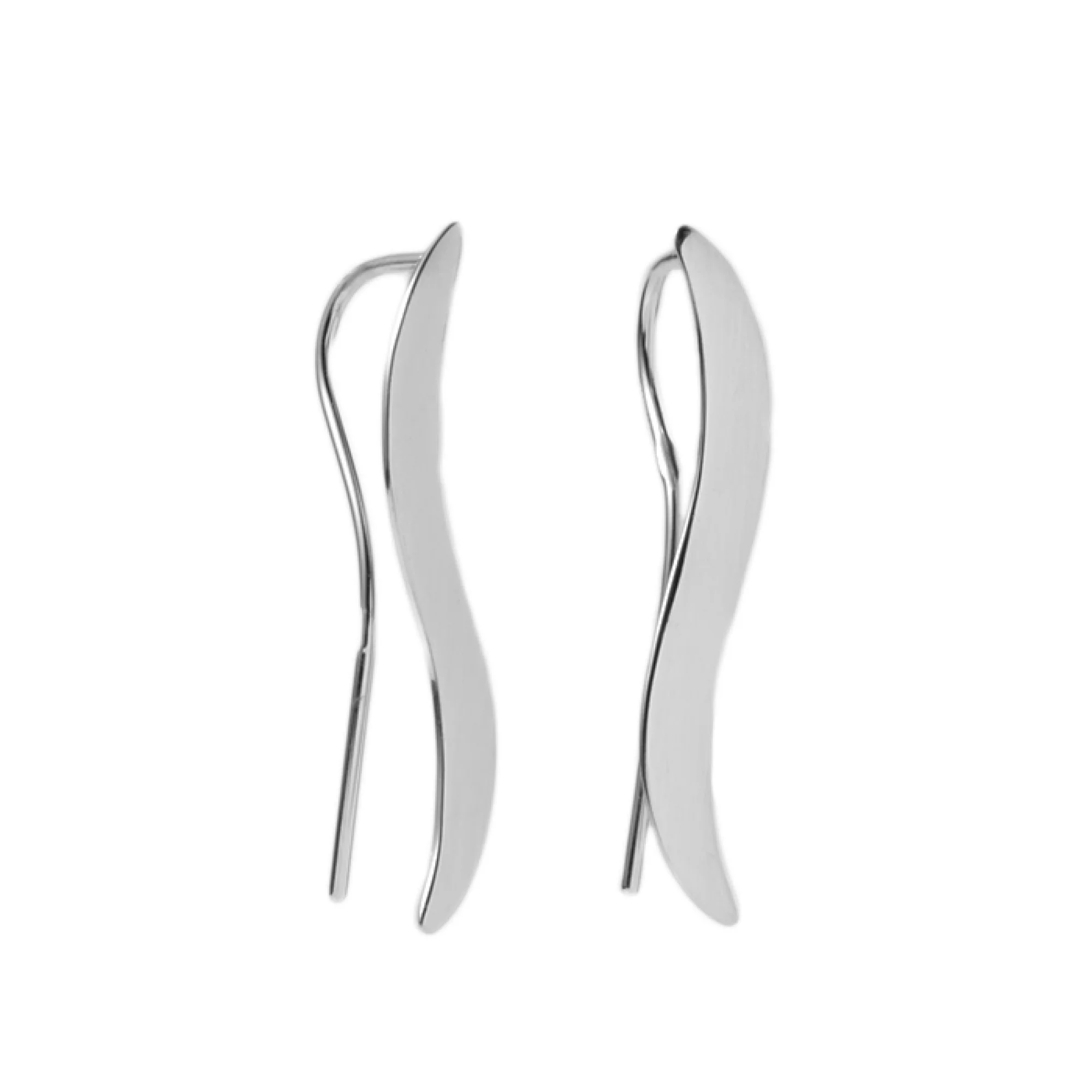 Срібні сережки-кафи - 1416985 – зображення 1