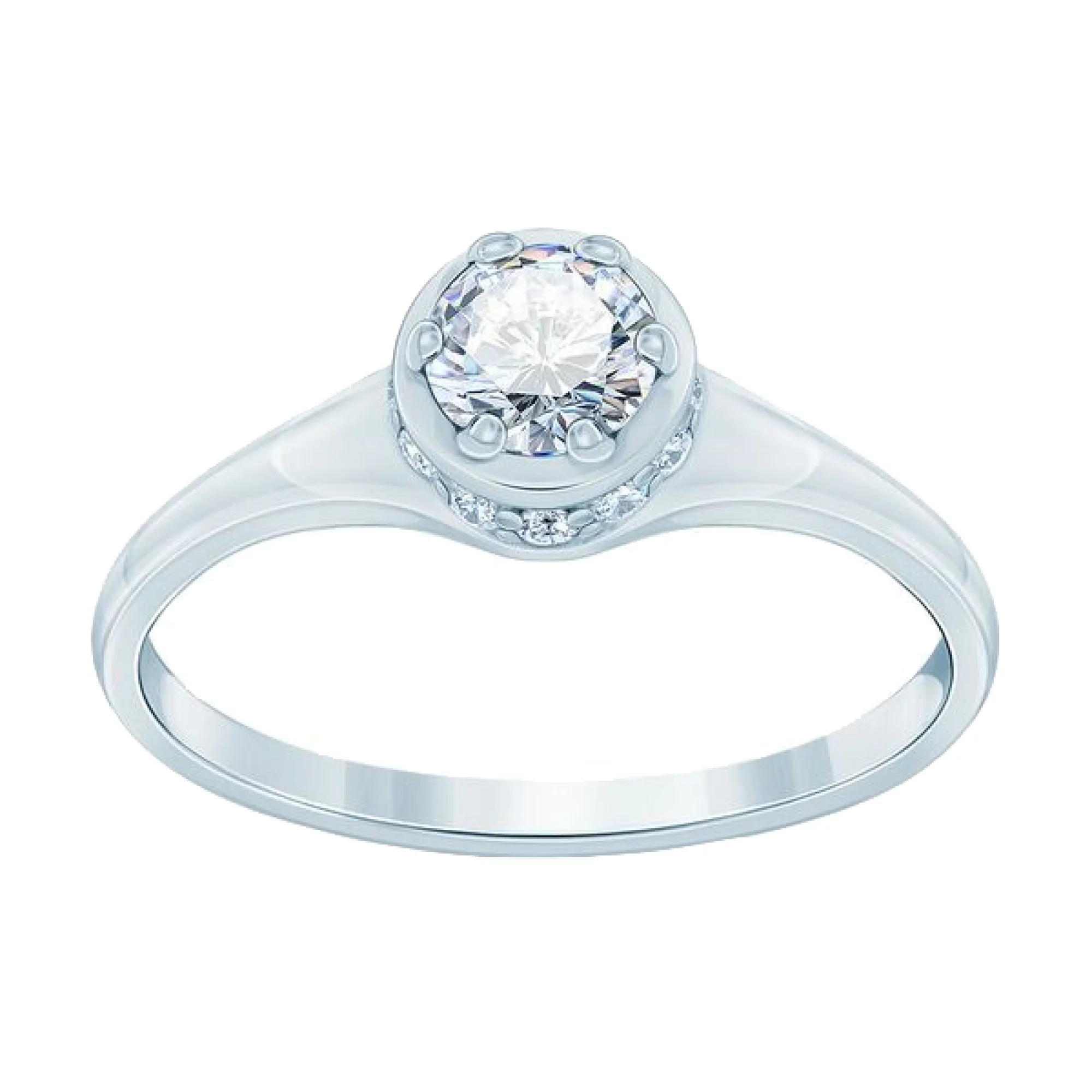 Серебряное кольцо с цирконием - 585509 – изображение 1