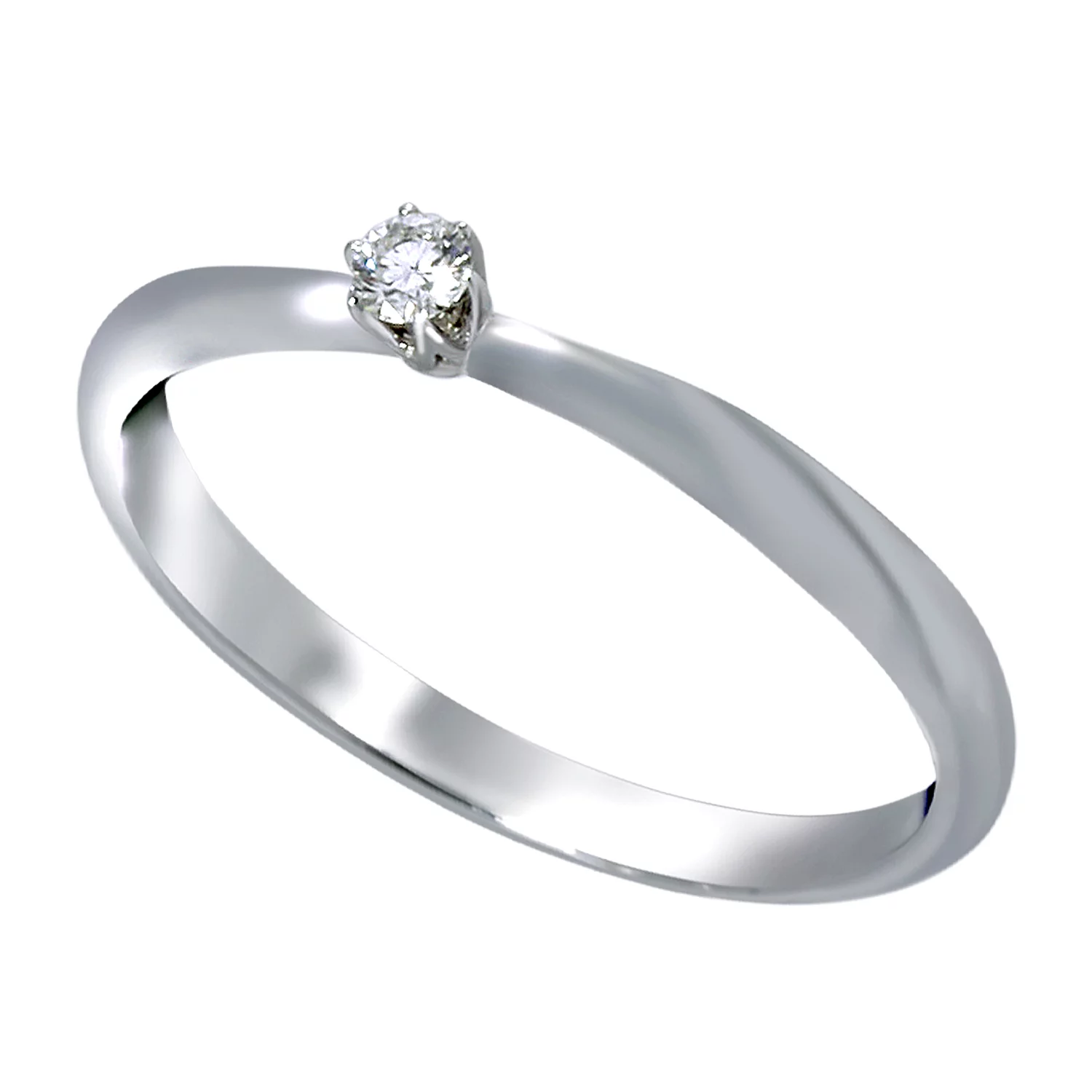 Кольцо для помолвки из белого золота с бриллиантом. Артикул 1108780202: цена, отзывы, фото – купить в интернет-магазине AURUM