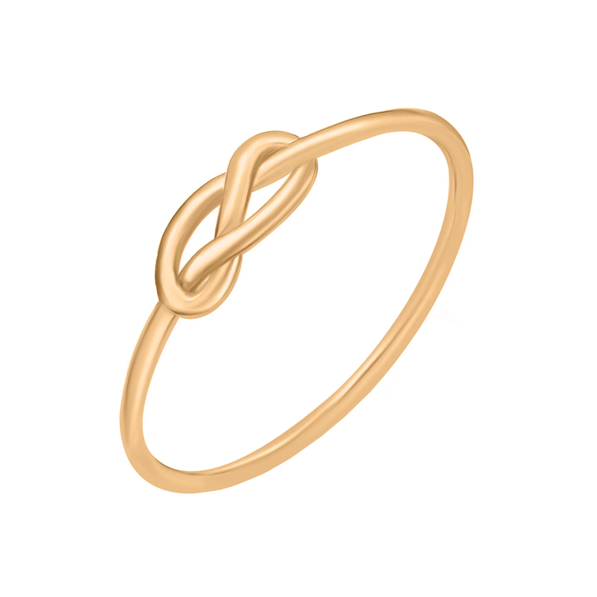 Кольцо "Узелок" из красного золота  - 1618604 – изображение 1