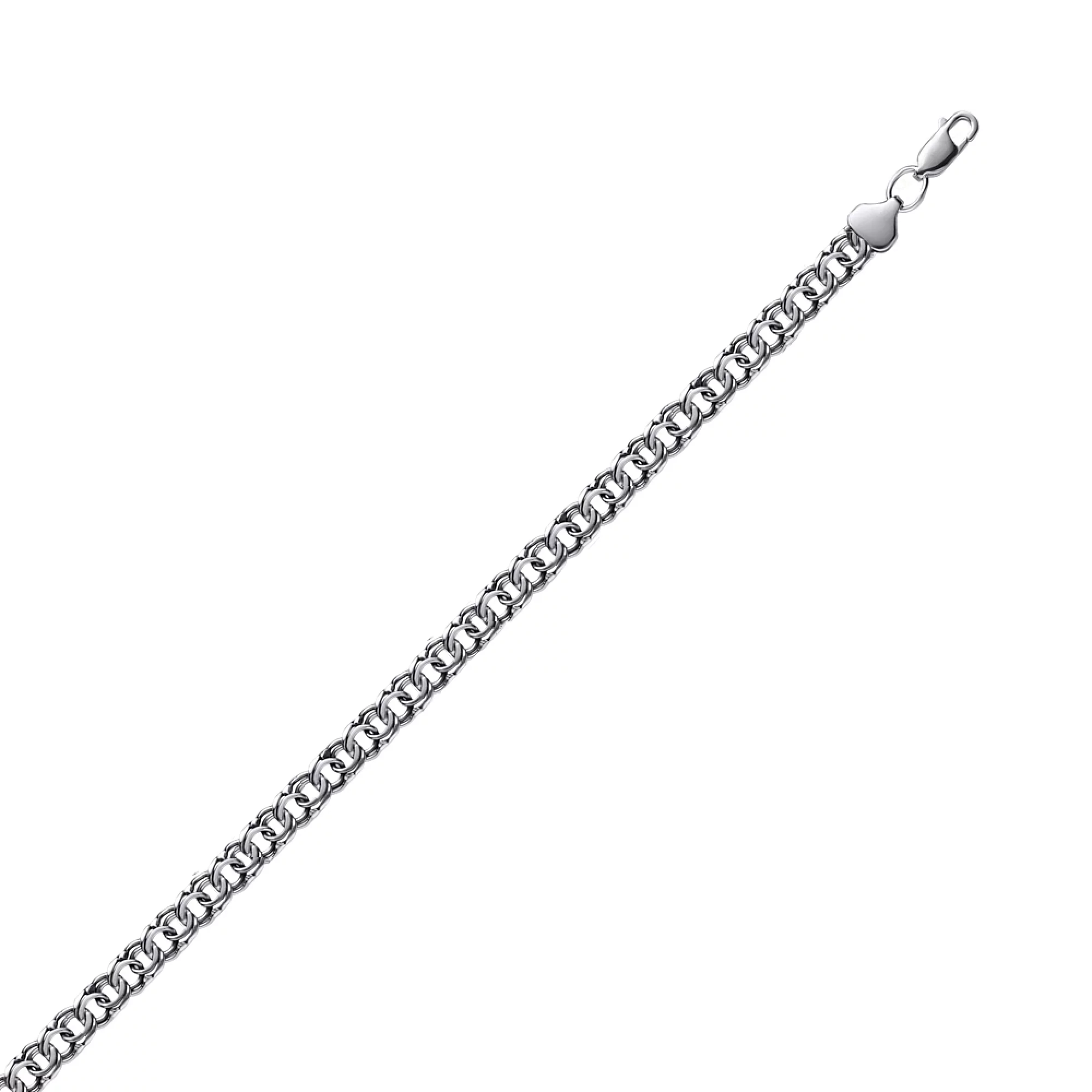 Браслет зі срібла з чорнінням плетіння бісмарк - 1525613 – зображення 1