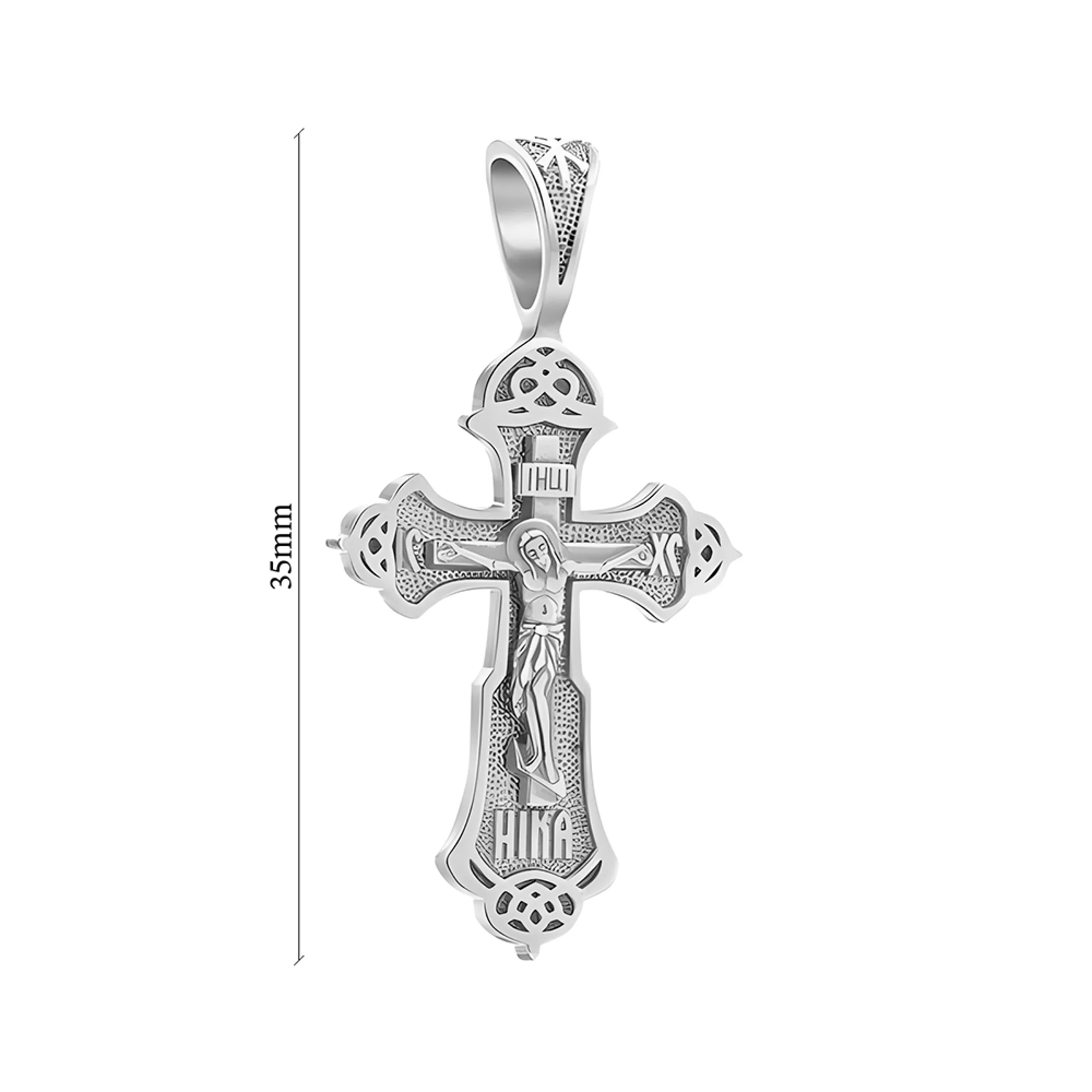 Крестик серебряный - 443524 – изображение 3