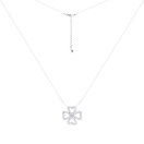Серебряное колье с цирконием - 431304