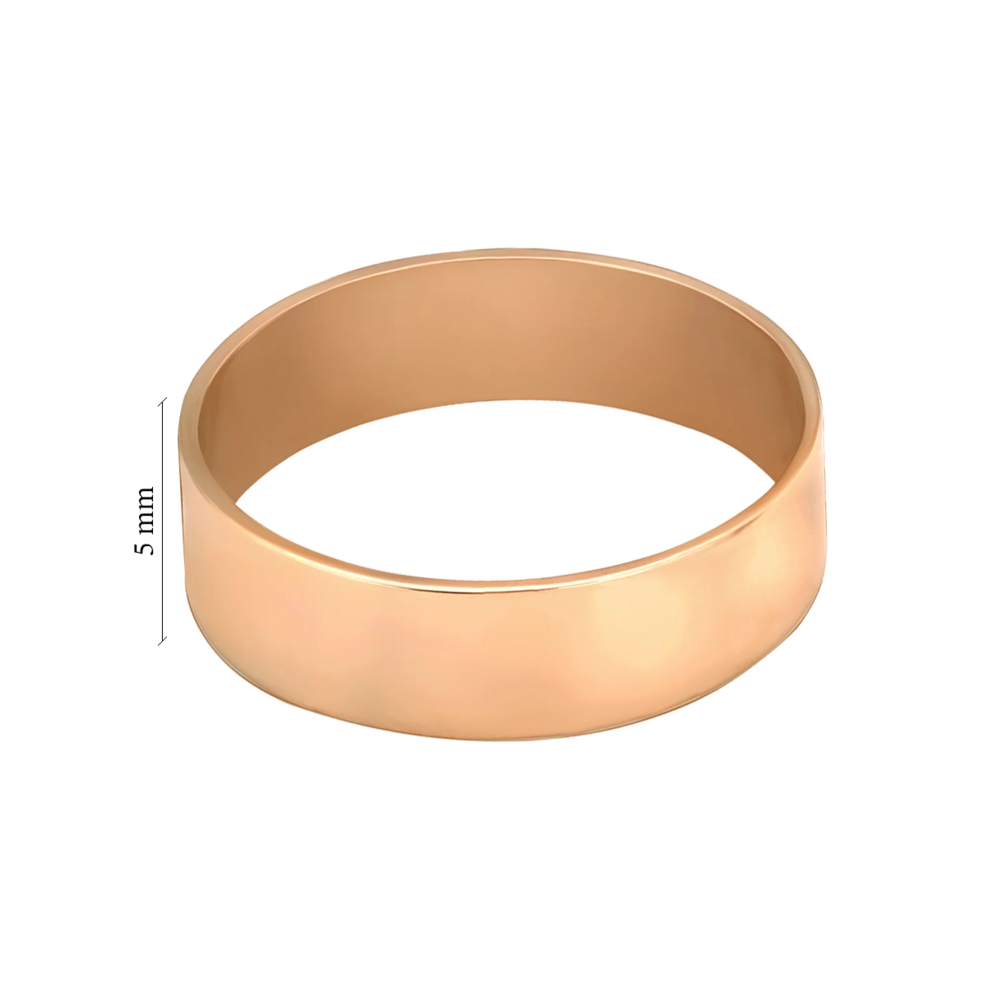 Обручальное кольцо американка из красного золота - 968476 – изображение 2