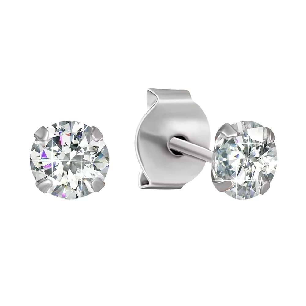 Срібні сережки с фіанітами