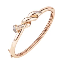 Браслет "Цвях" з червоного золота з фіанітами - 1840987