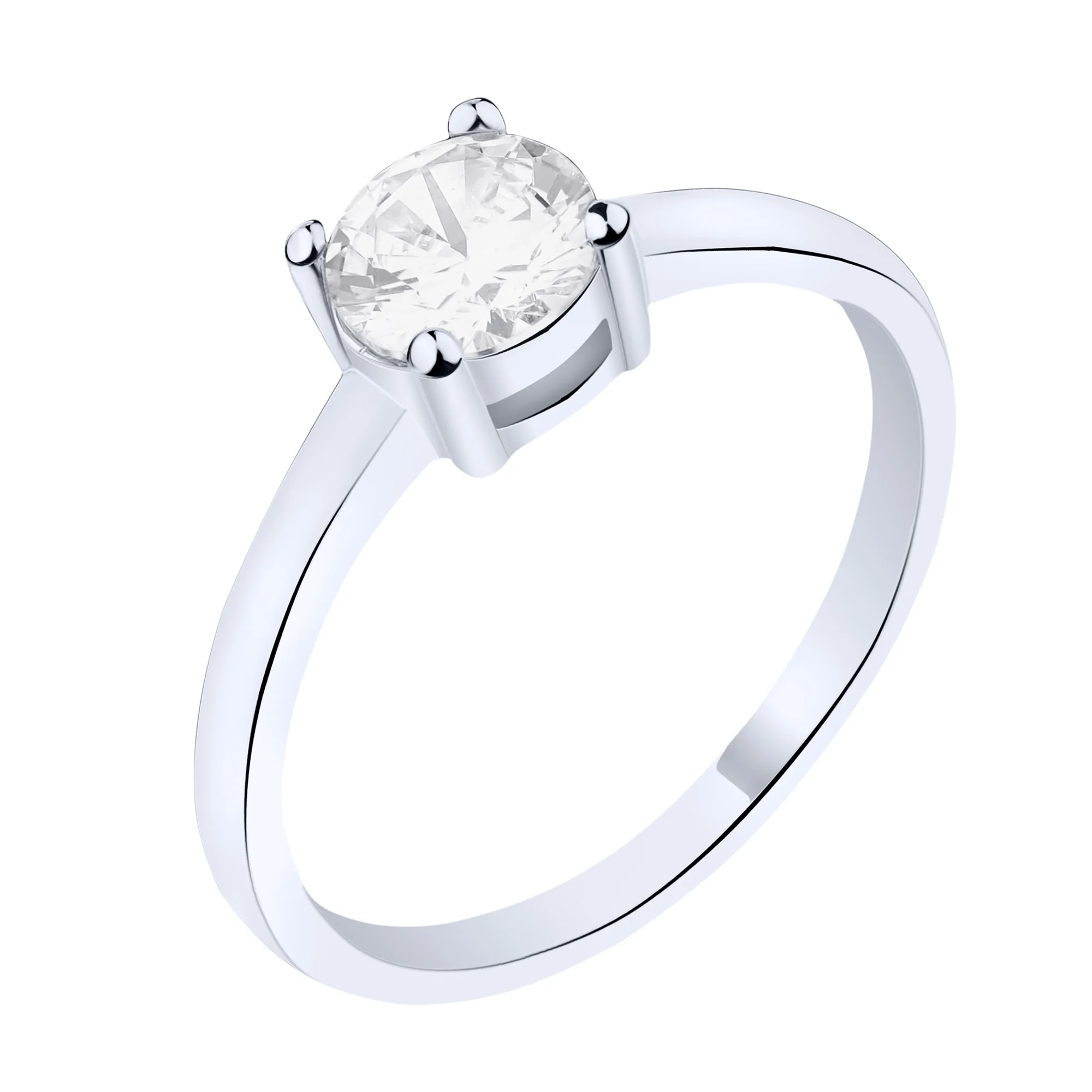 Серебряное кольцо с фианитом - 2210969 - 1