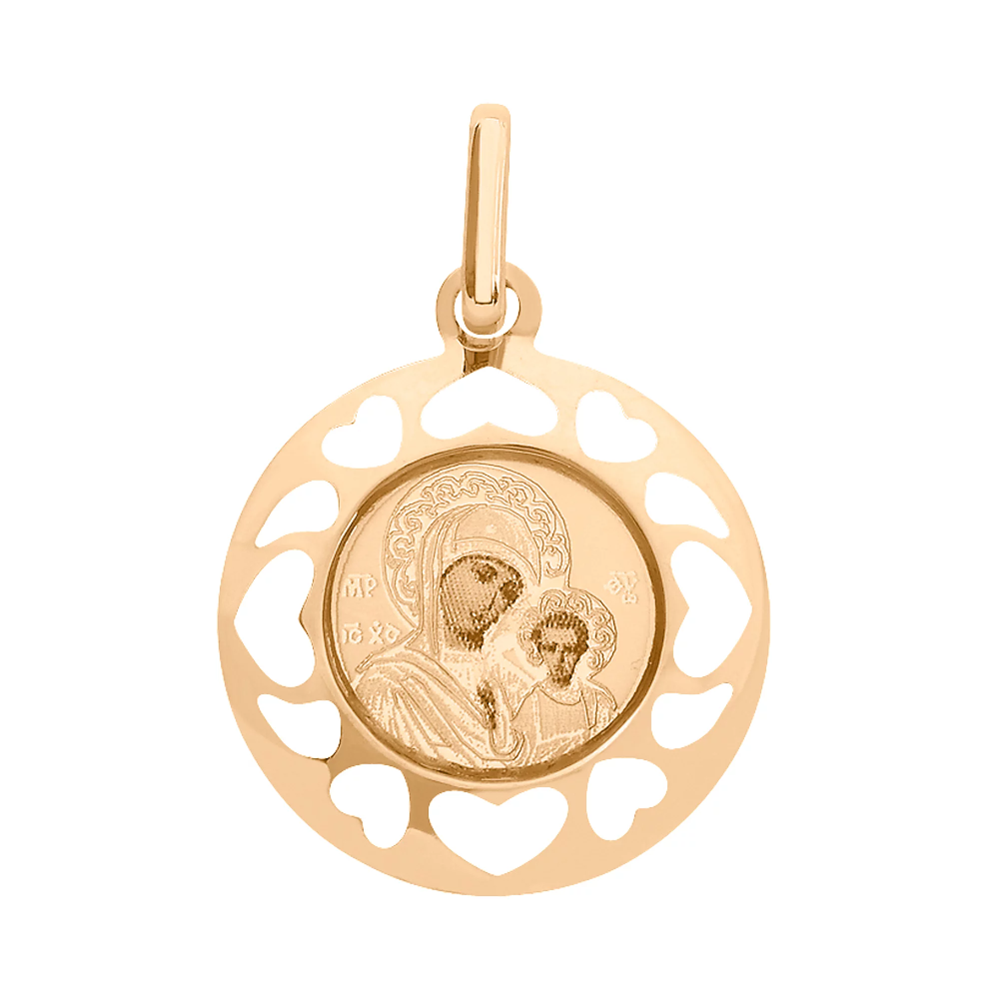 Золота ладанка Божа Матір "Казанська" - 1590177 – зображення 1