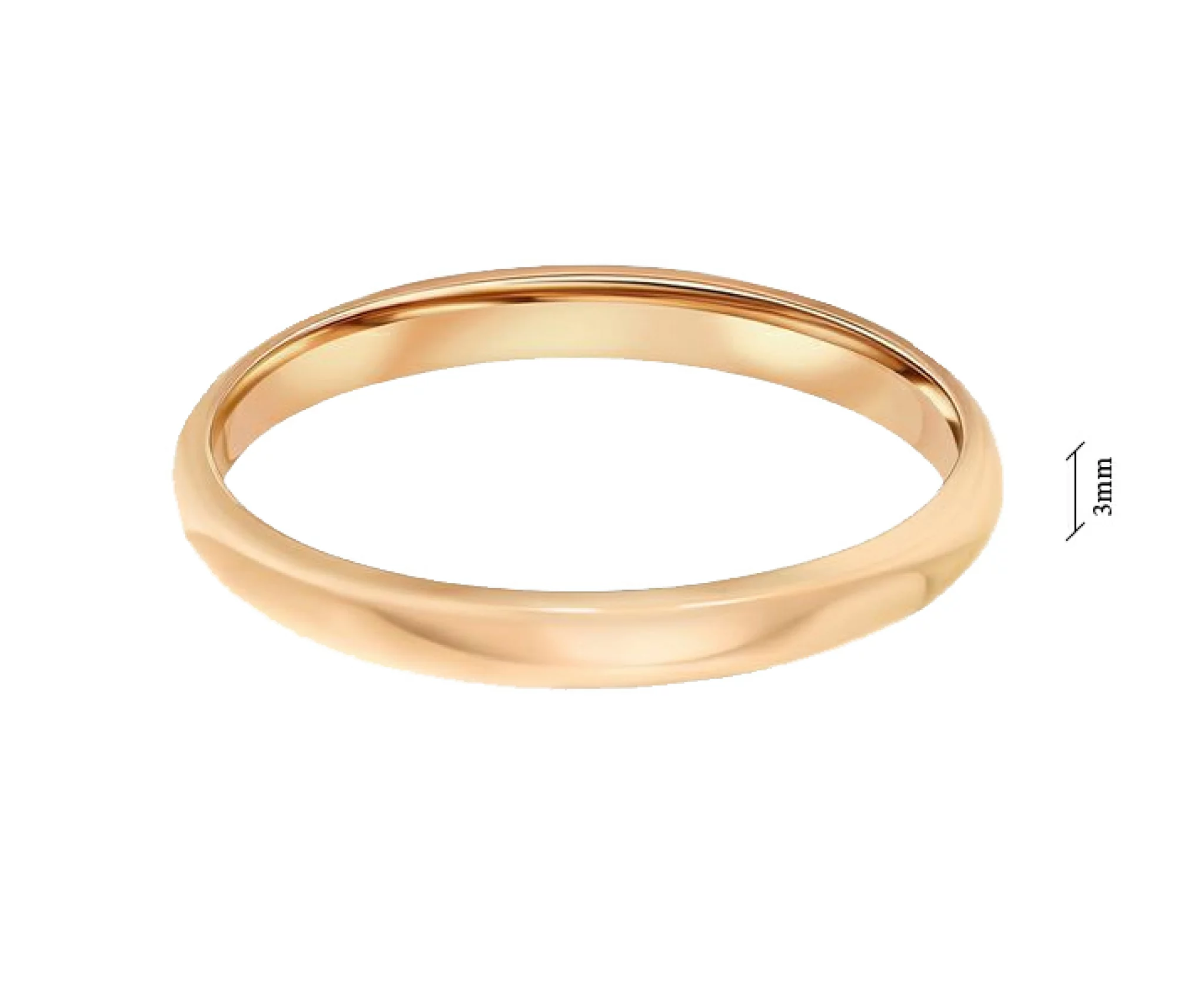 Обручальное кольцо из красного золота классическое - 1294713 – изображение 4