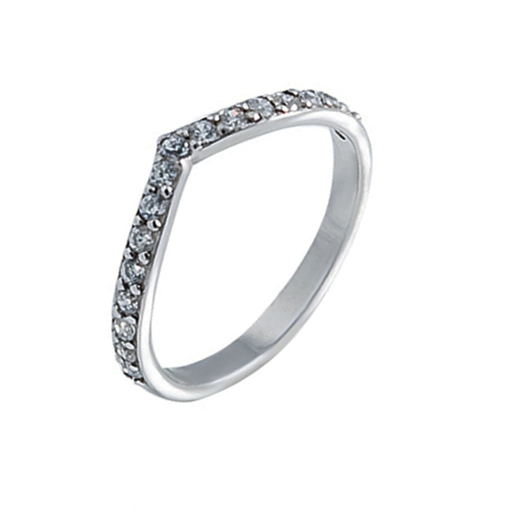 Серебряное кольцо с фианитами - 569761 - 1