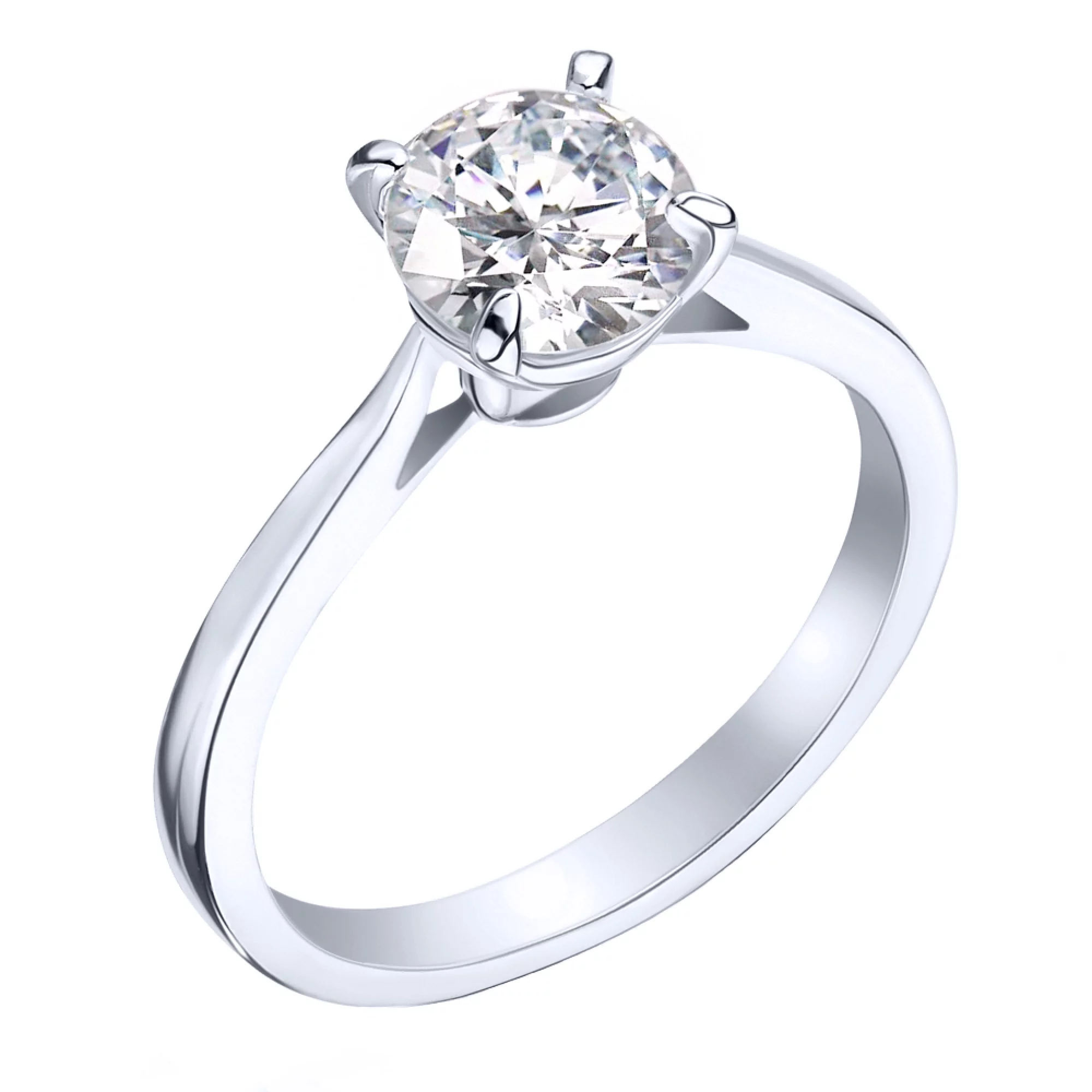 Кольцо на помолвку из серебра с фианитом - 1787032 – изображение 1