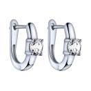 Сережки из серебра с фианитом - 2220751
