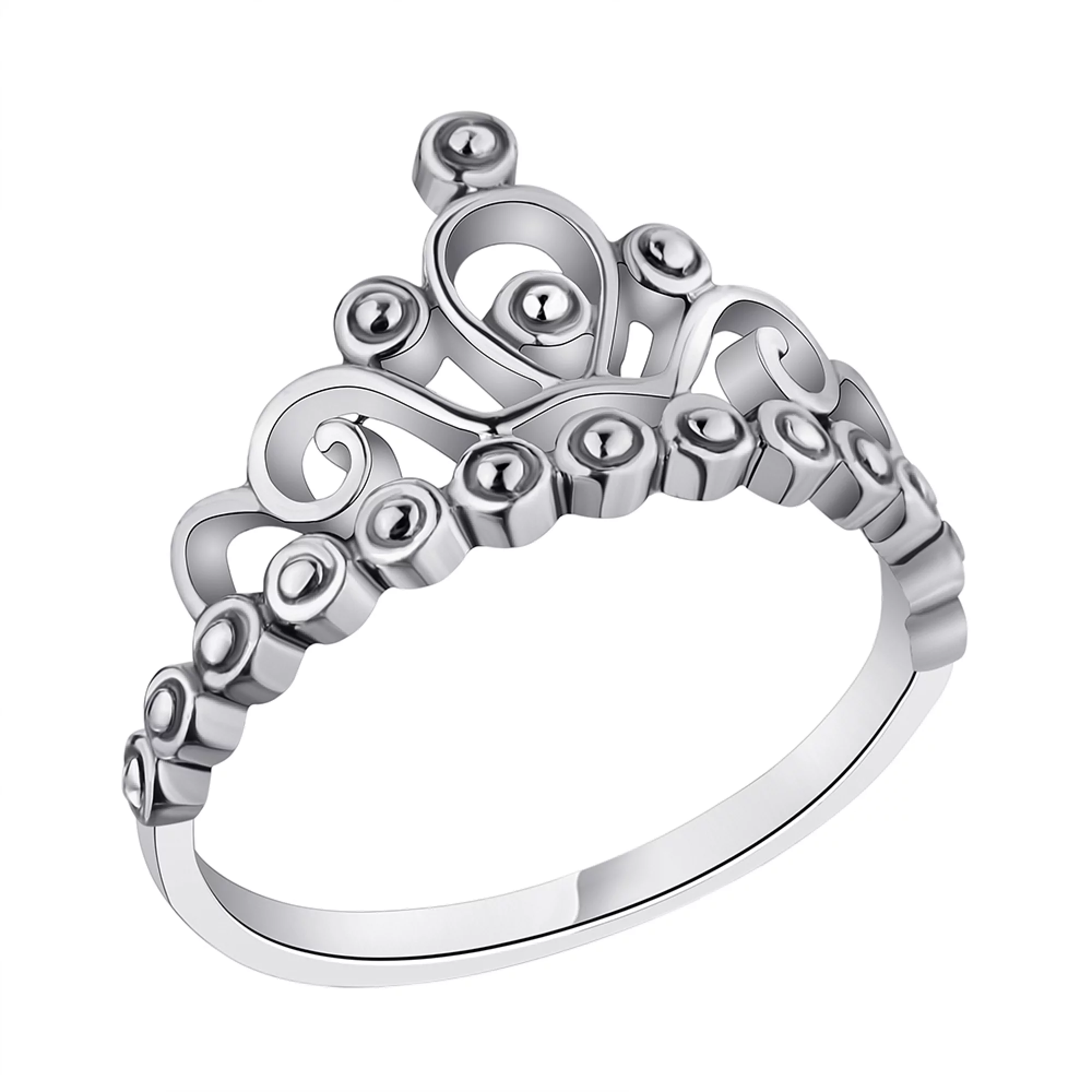 Серебряное кольцо "Корона" - 1306330 – изображение 1