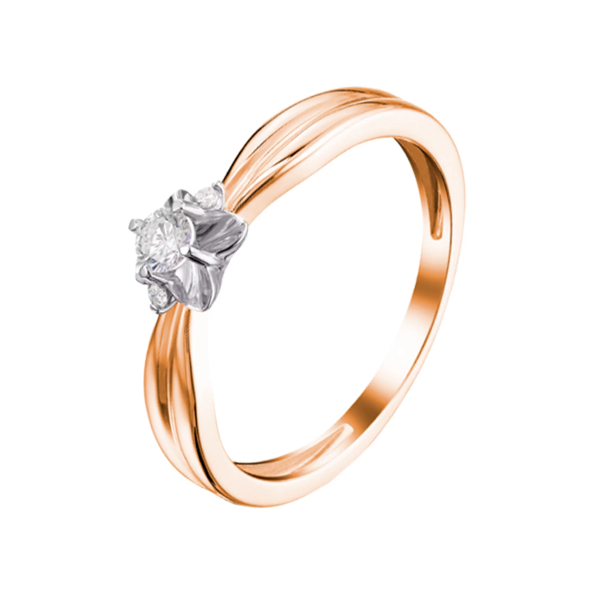 Золотое кольцо с бриллиантами - 502469 – изображение 1