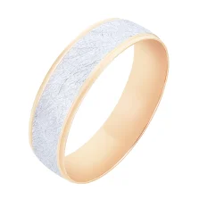 Обручка в комбінованому золоті класична - 1736395