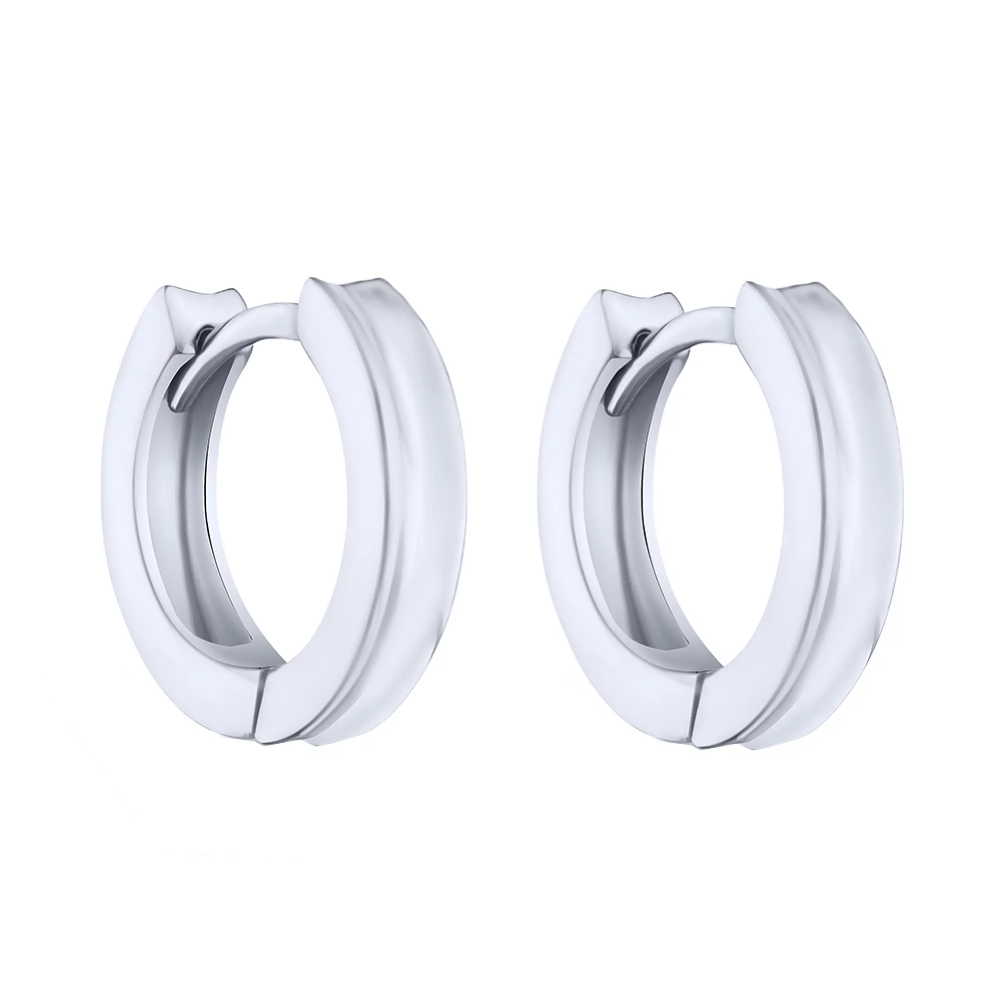 Срібні сережки-кільця - 1693603 – зображення 1