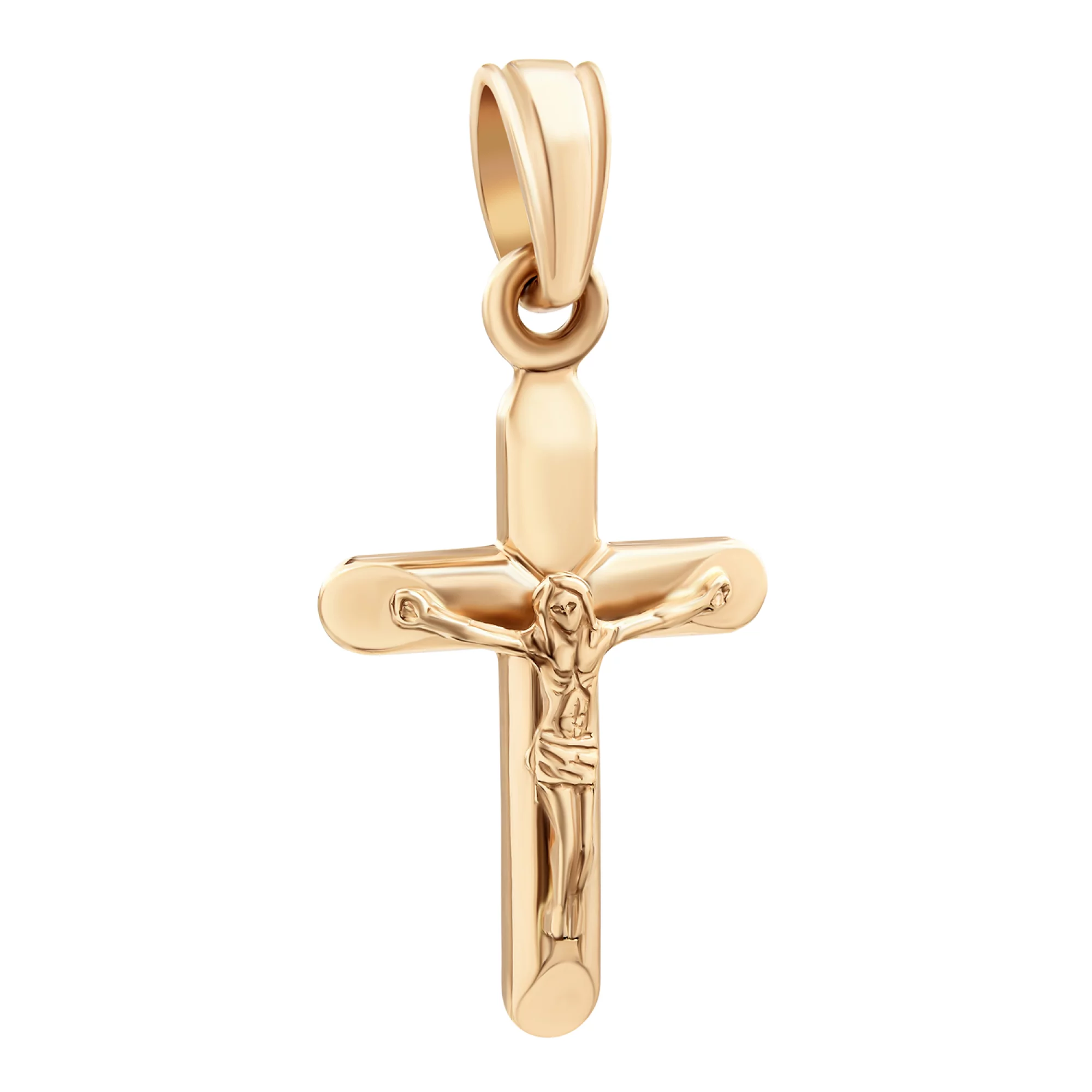 Крестик из красного золота "Спаси и Сохрани" - 870408 – изображение 1
