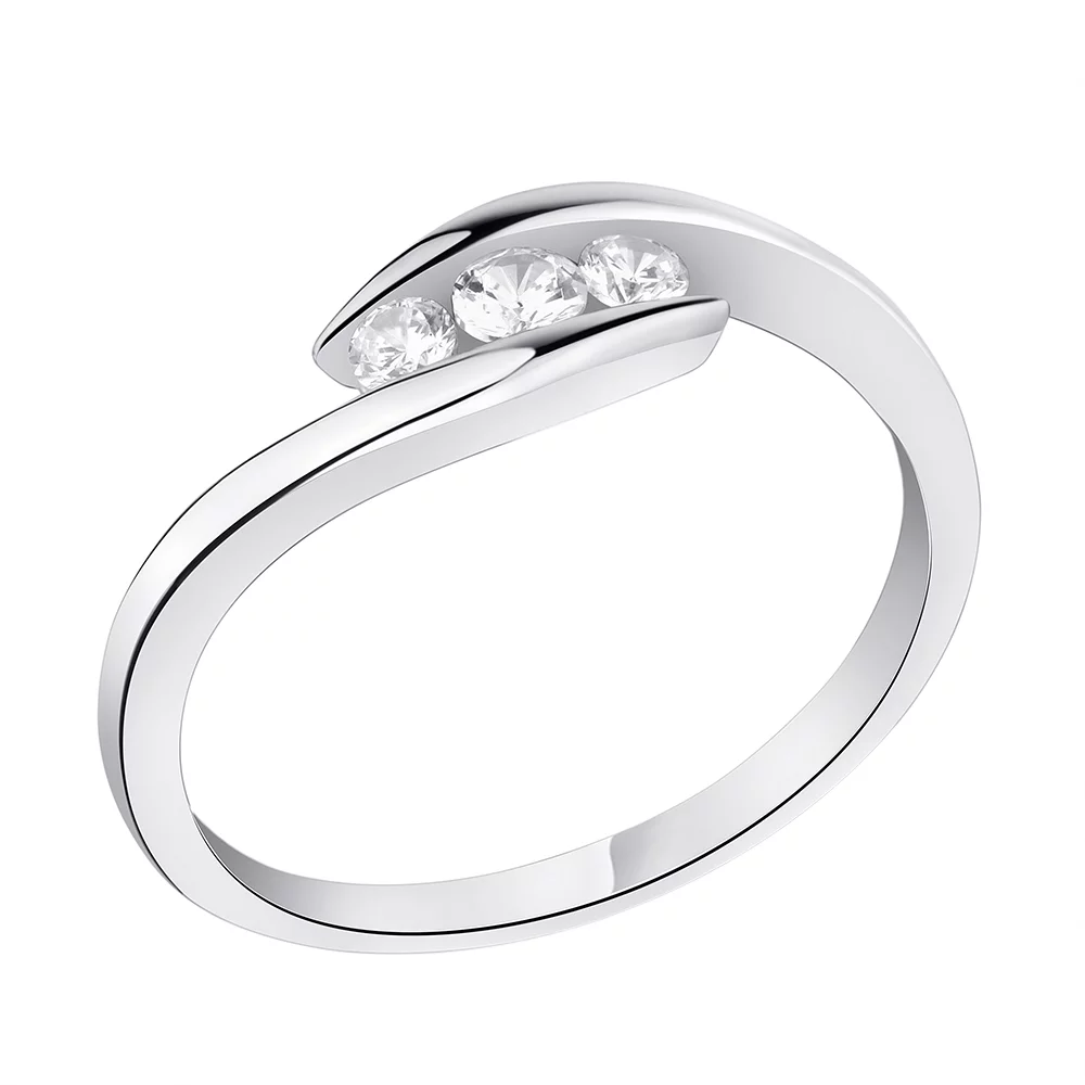 Серебряное кольцо с фианитом. Артикул 7501/5695: цена, отзывы, фото – купить в интернет-магазине AURUM