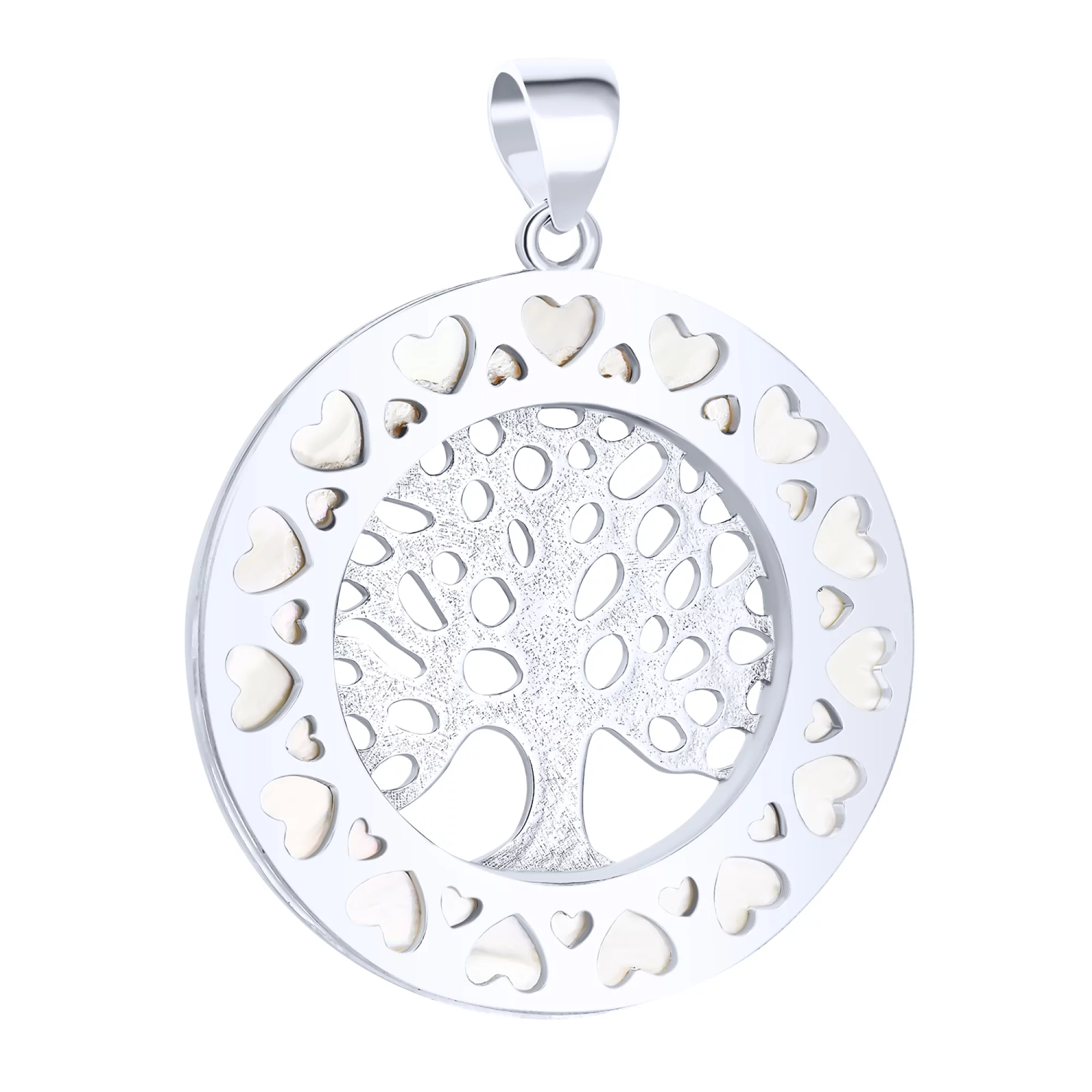 Срібна підвіска з емаллю "Дерево Життя" - 1612543 – зображення 1