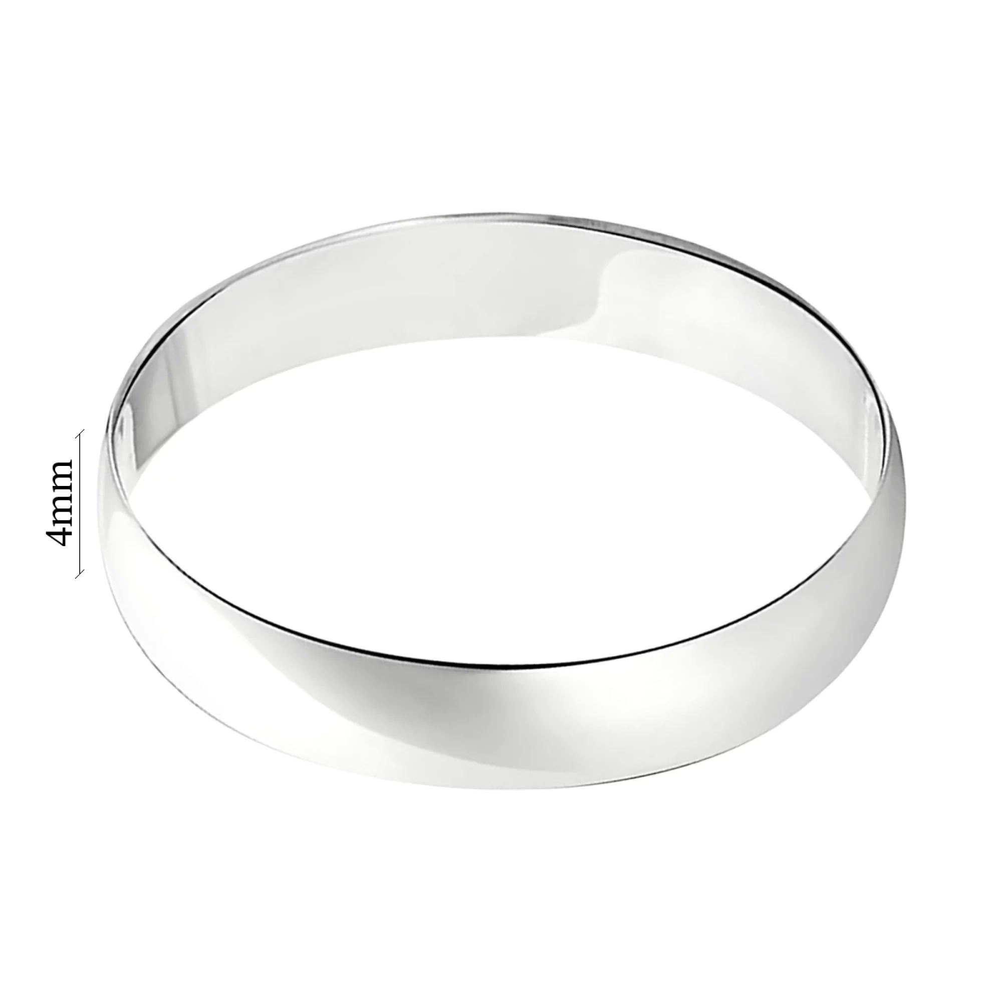 Обручальное кольцо из белого золота классическое - 963948 – изображение 2