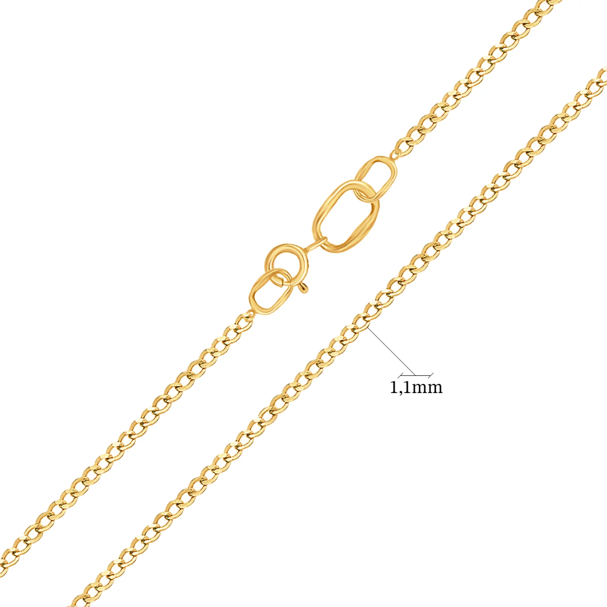 Цепочка из лимонного золота панцирное плетение - 971186 – изображение 2