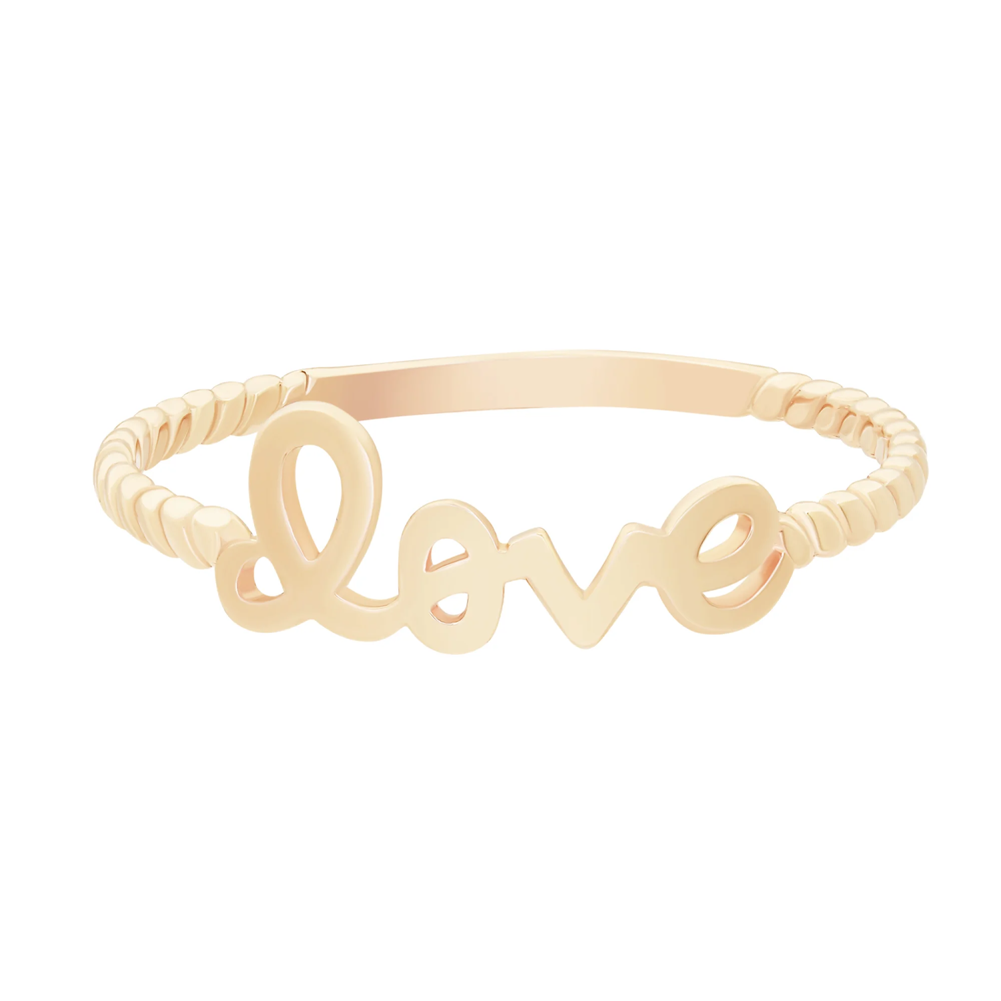 Каблучка "love" з червоного золота - 1735974 - 3