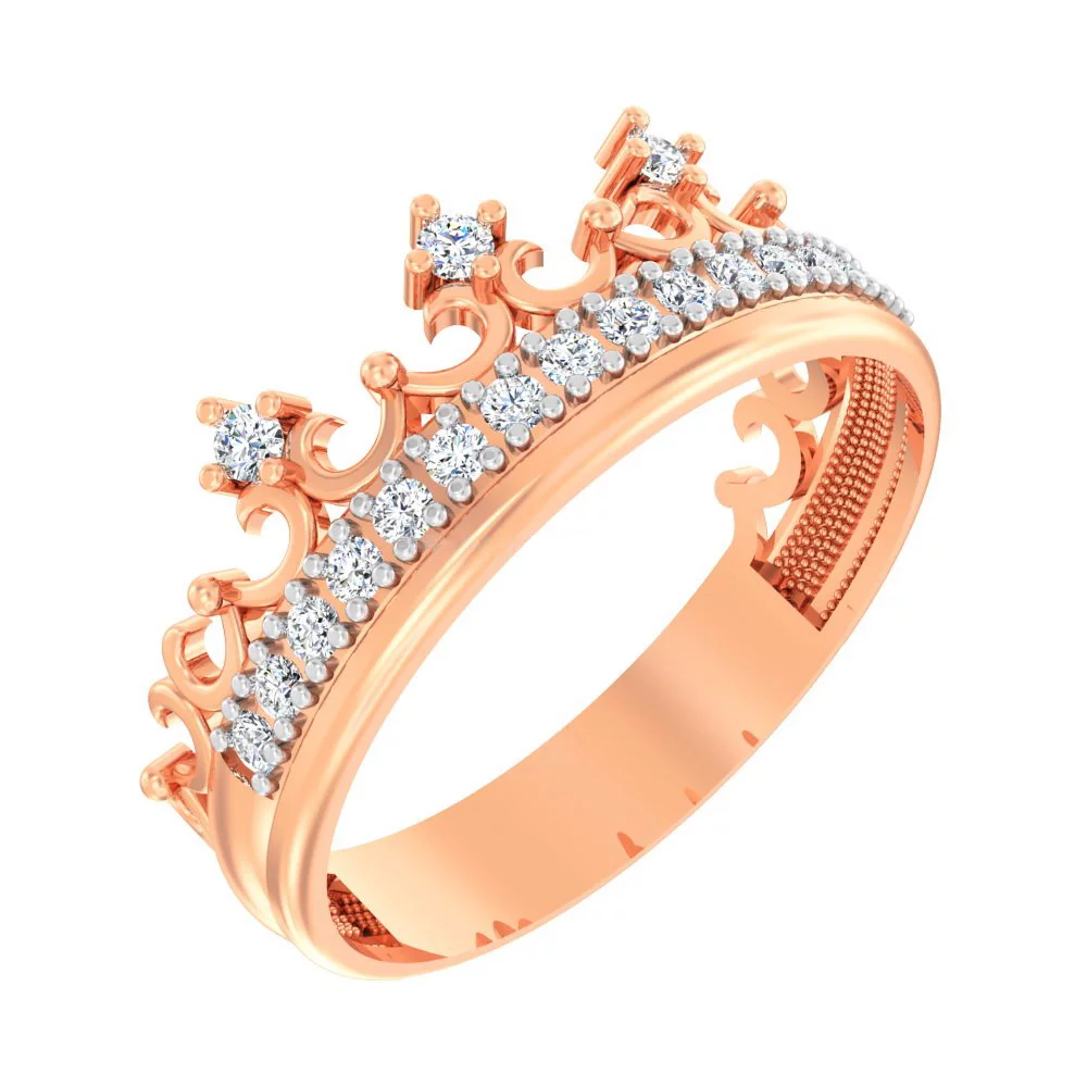 Золотое кольцо "Корона" с фианитом. Артикул 140691: цена, отзывы, фото – купить в интернет-магазине AURUM