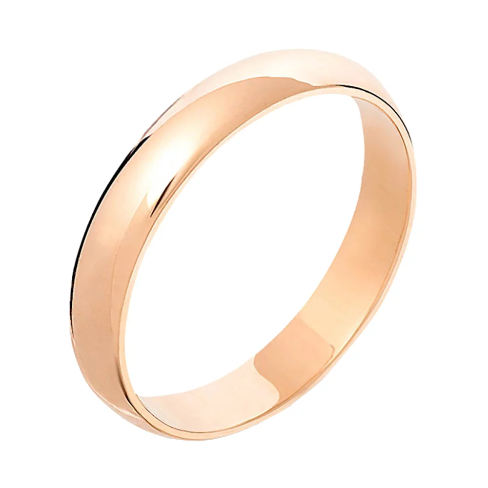 Обручальное кольцо из красного золота Классическое. Артикул 220100: цена, отзывы, фото – купить в интернет-магазине AURUM