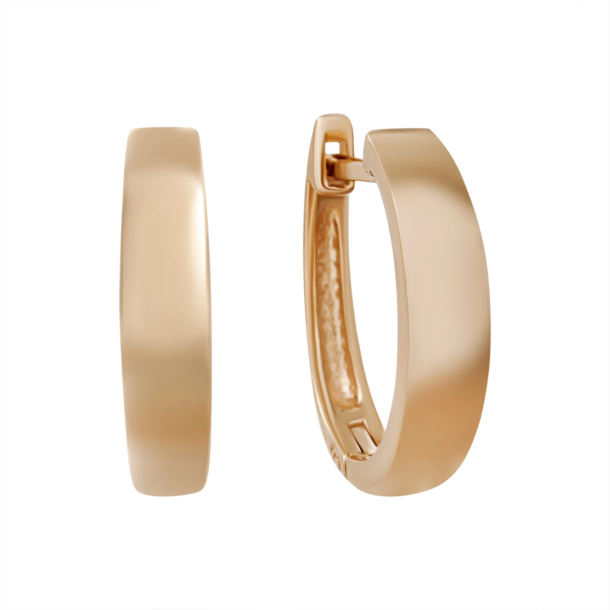 Сережки-кольца из красного золота - 855765 – изображение 1