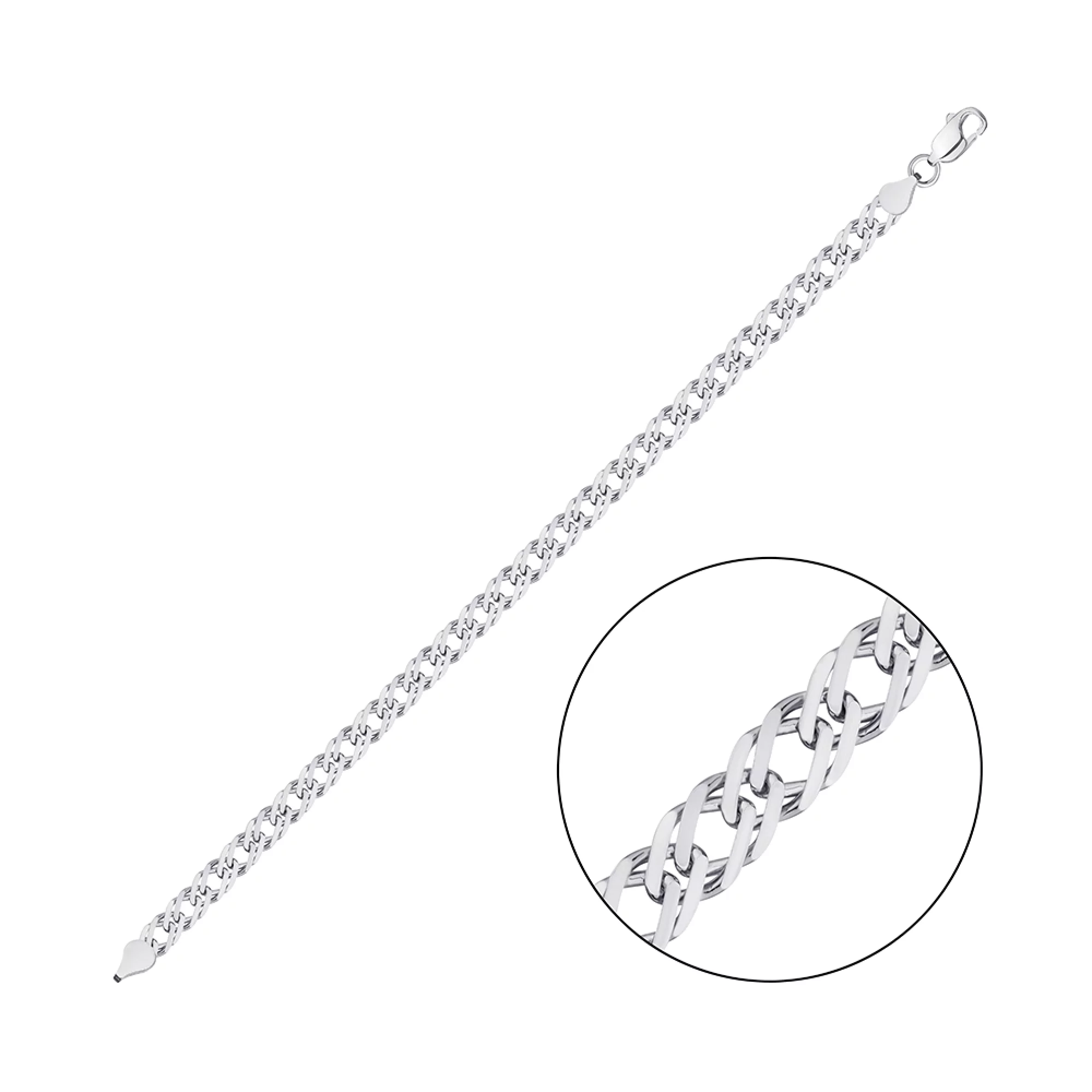 Срібний браслет з плетінням Рембо - 1276775 – зображення 2