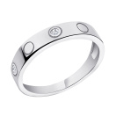 Серебряное кольцо с фианитами - 1377053