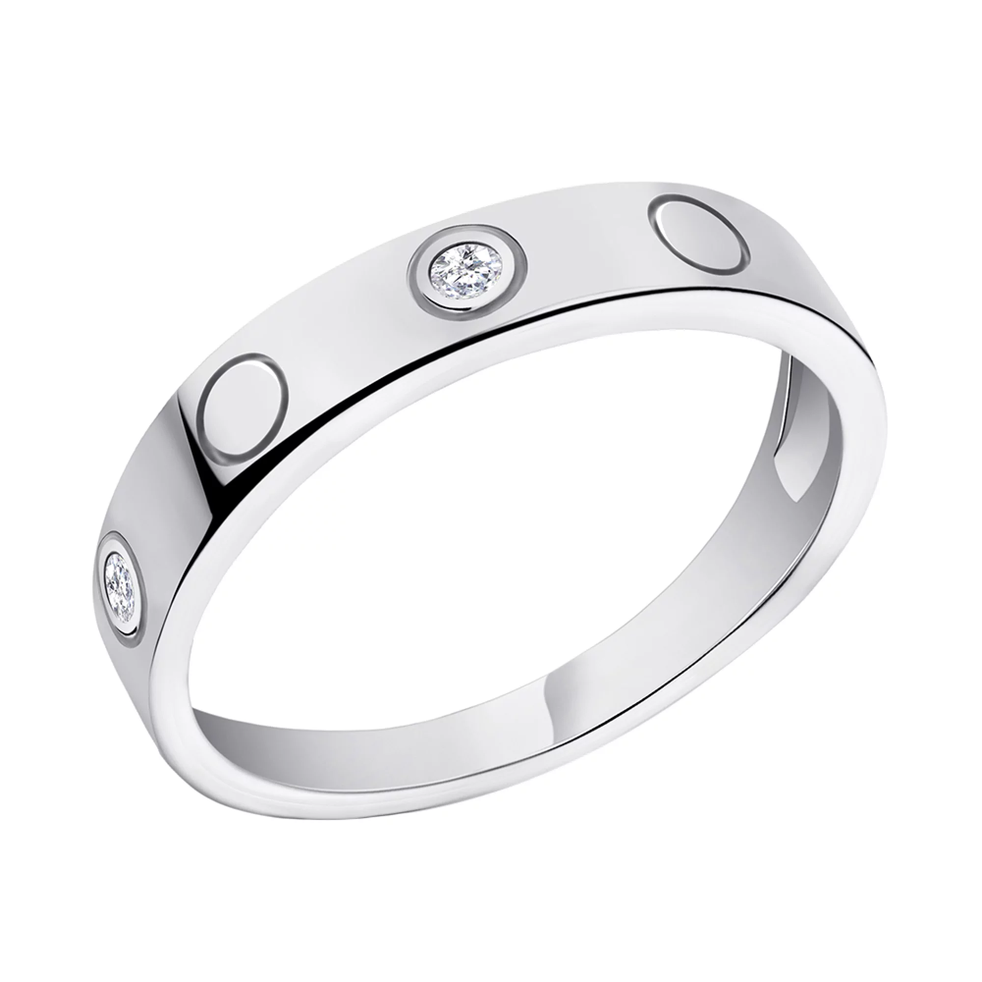 Серебряное кольцо с фианитом - 1377053 – изображение 1