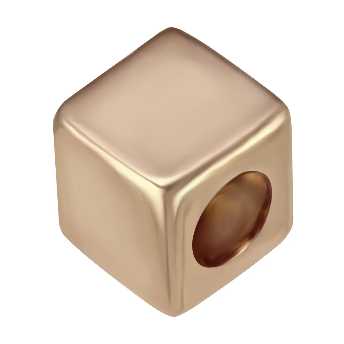 Шарм Куб з червоного золота. Артикул 440851: ціна, відгуки, фото – купити в інтернет-магазині AURUM