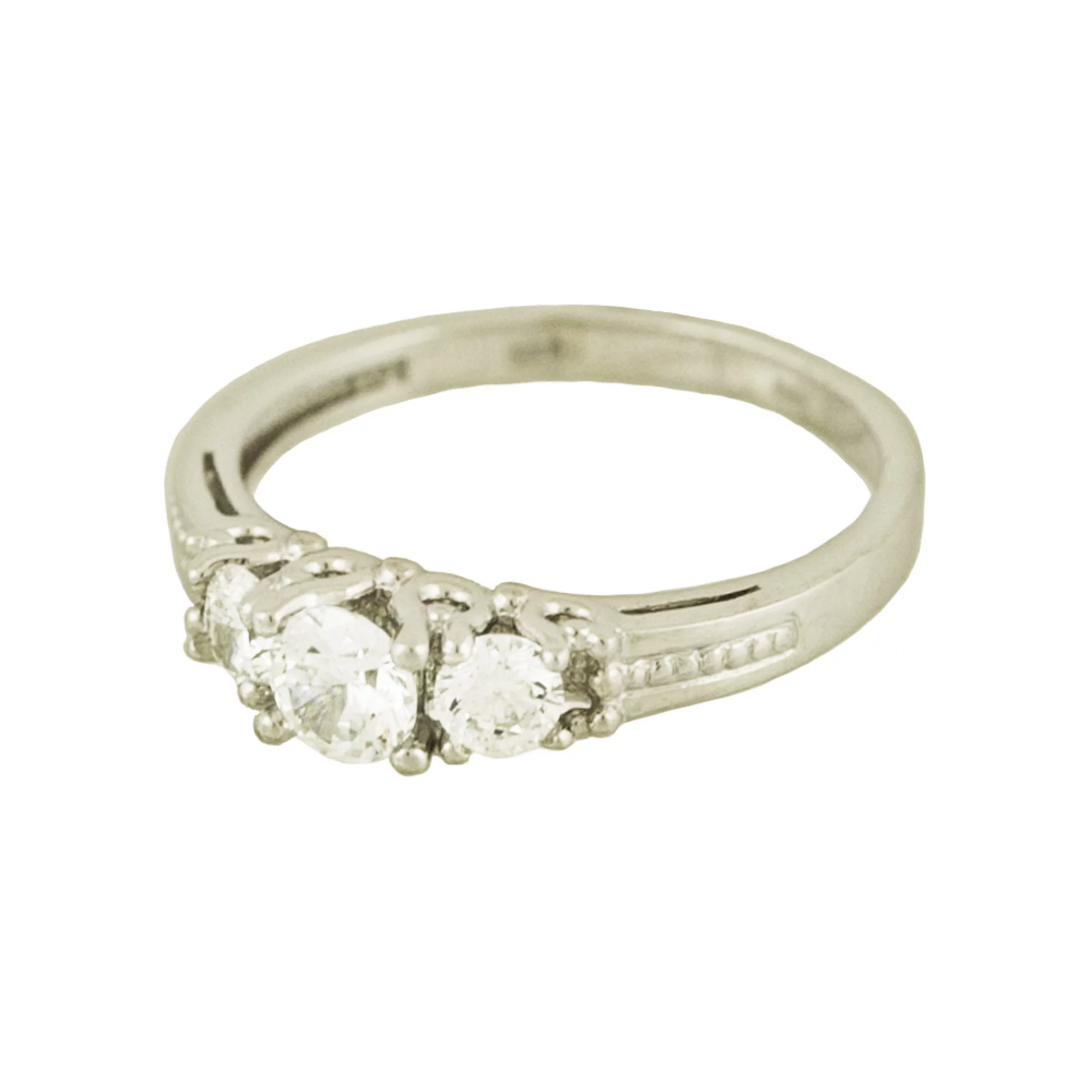 Серебряное кольцо с фианитами - 1414036 – изображение 2