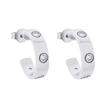 Сережки-гвоздики зі срібла з фіанітом - 1502402