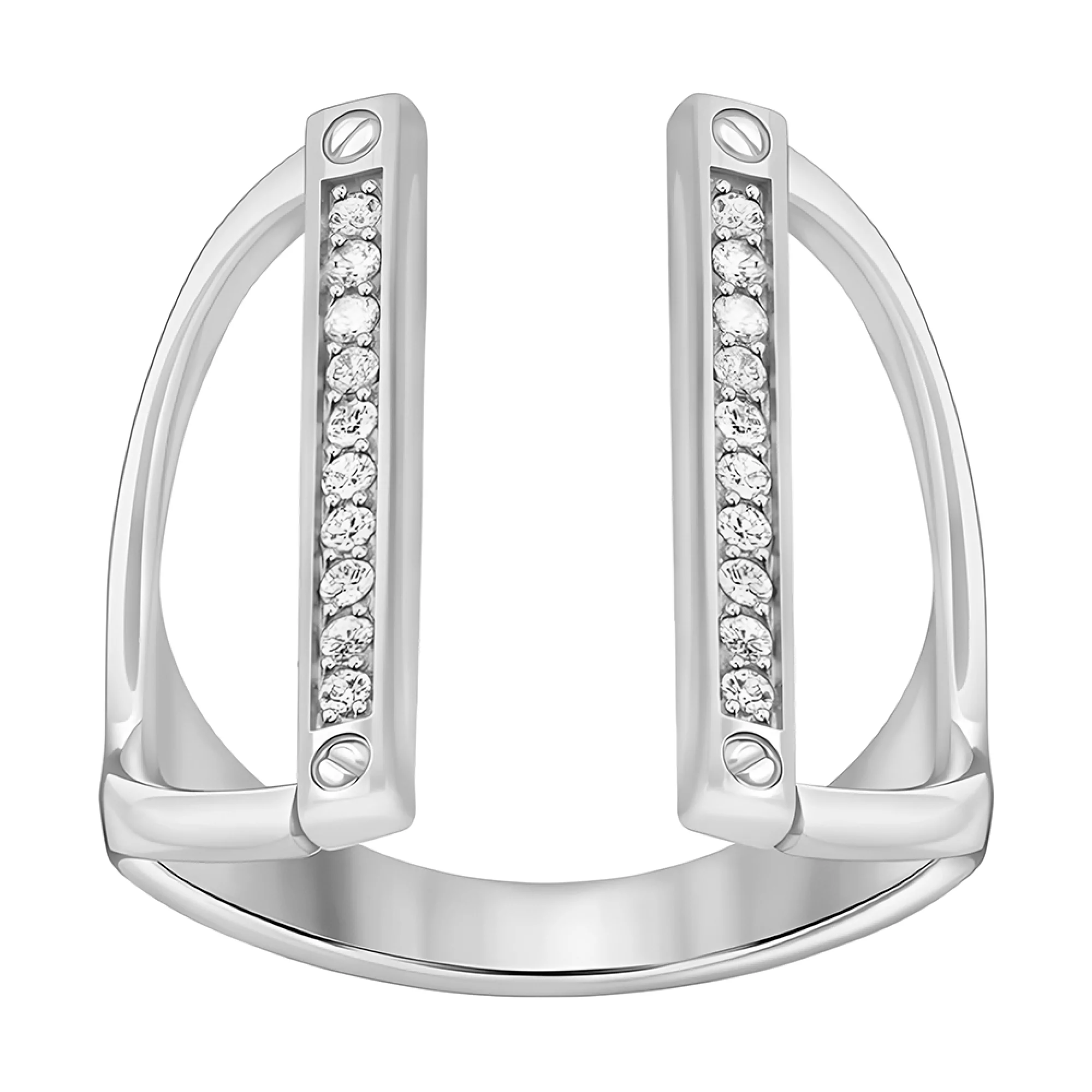 Серебряное кольцо с фианитом - 482572 – изображение 1