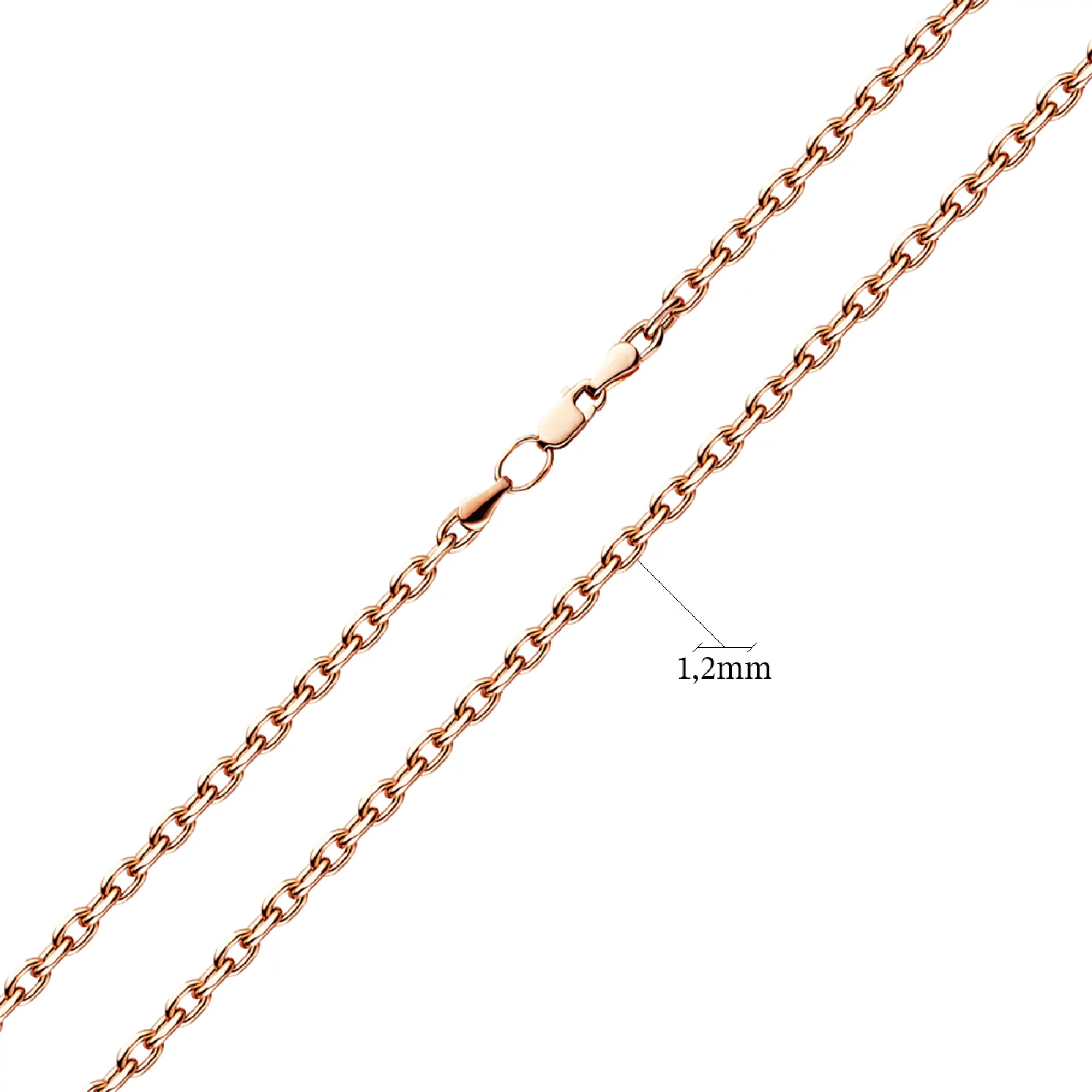 Цепочка из красного золота плетение якорь - 964723 – изображение 1
